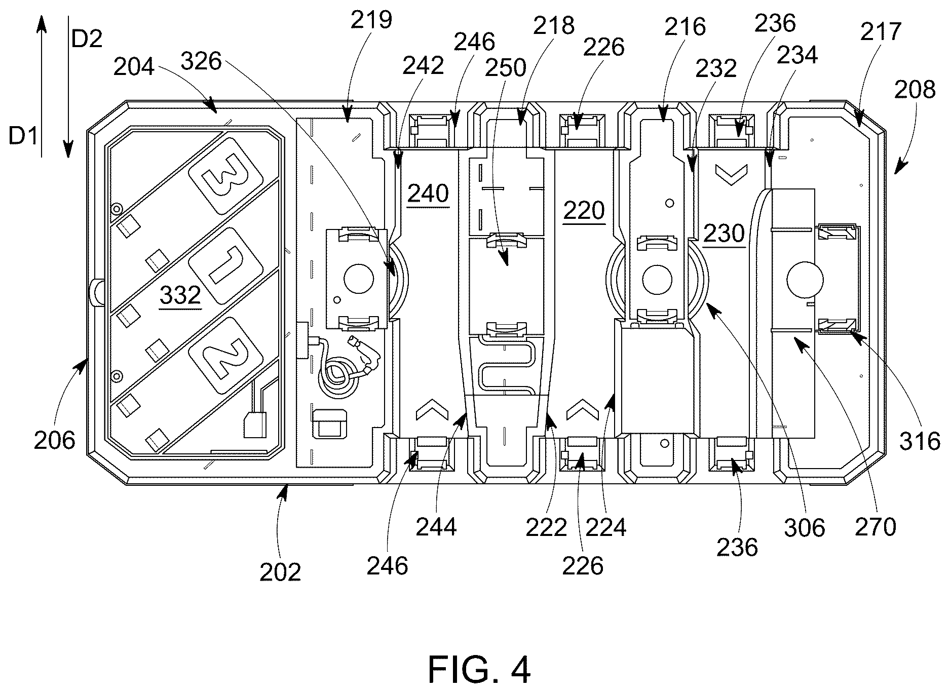 Patent US12611609 Figure 4 – Toy vehicle accessory track pieces