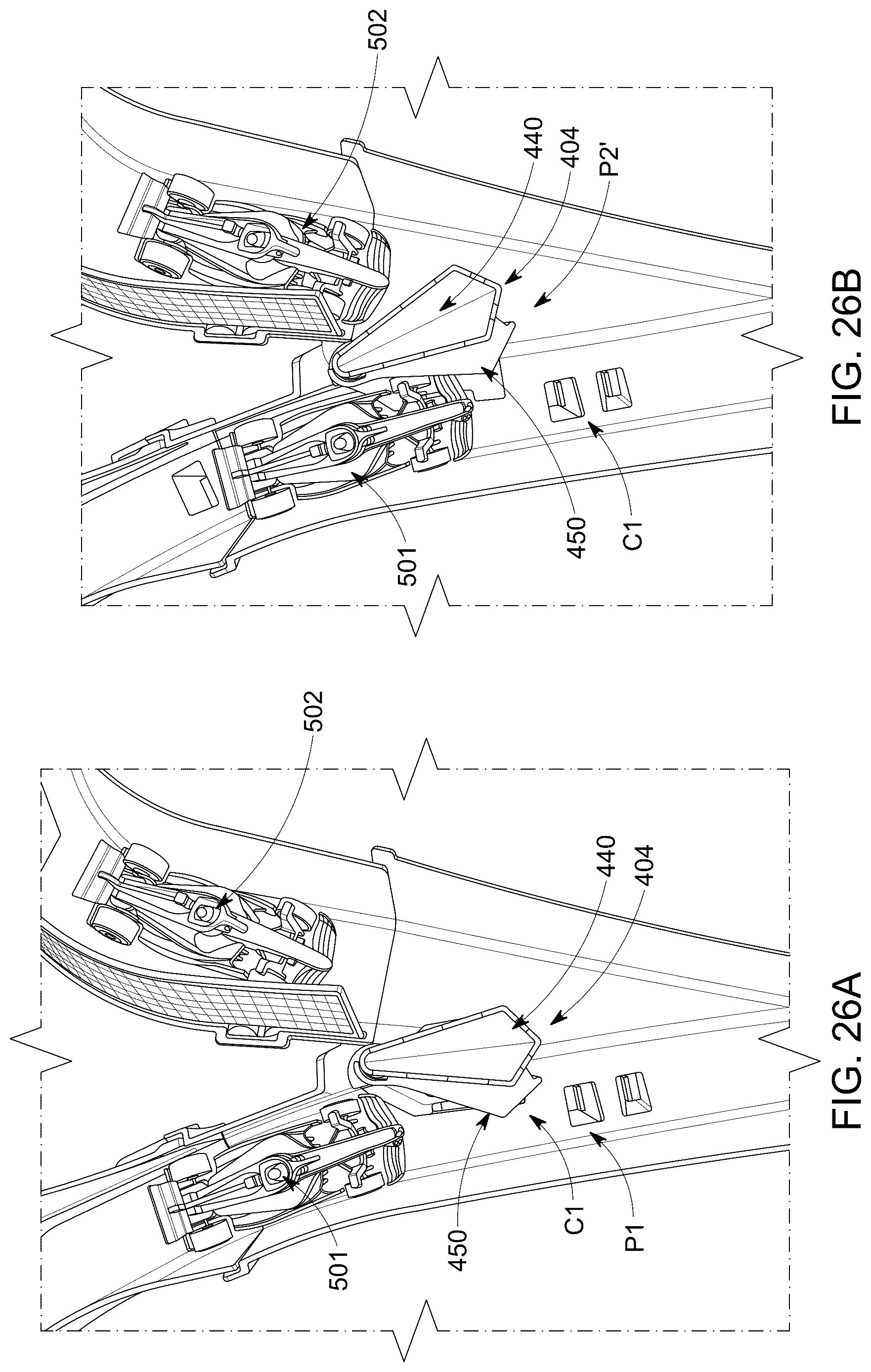 Patent US12611609 Figure 20 – Toy vehicle accessory track pieces