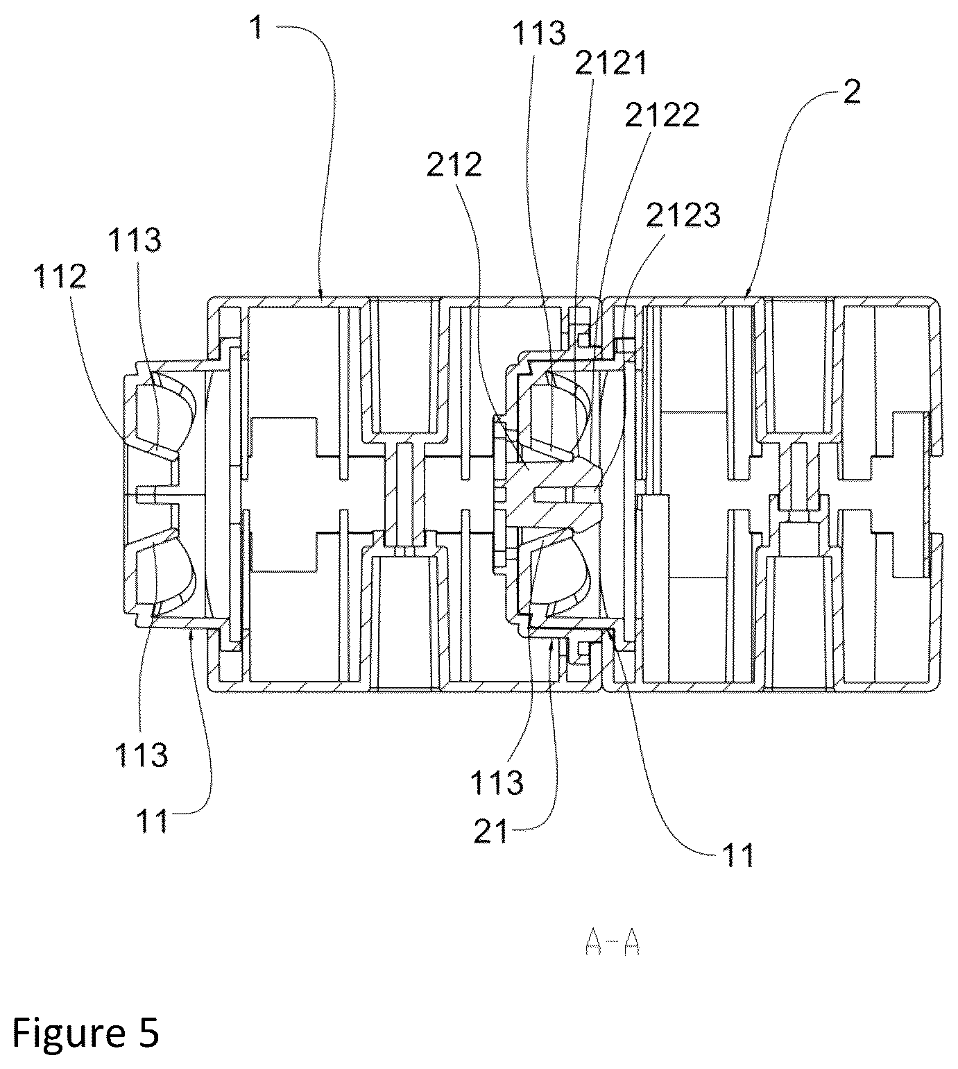 Patent US12611611 Figure 5 – Connecting structure for assembled toy
