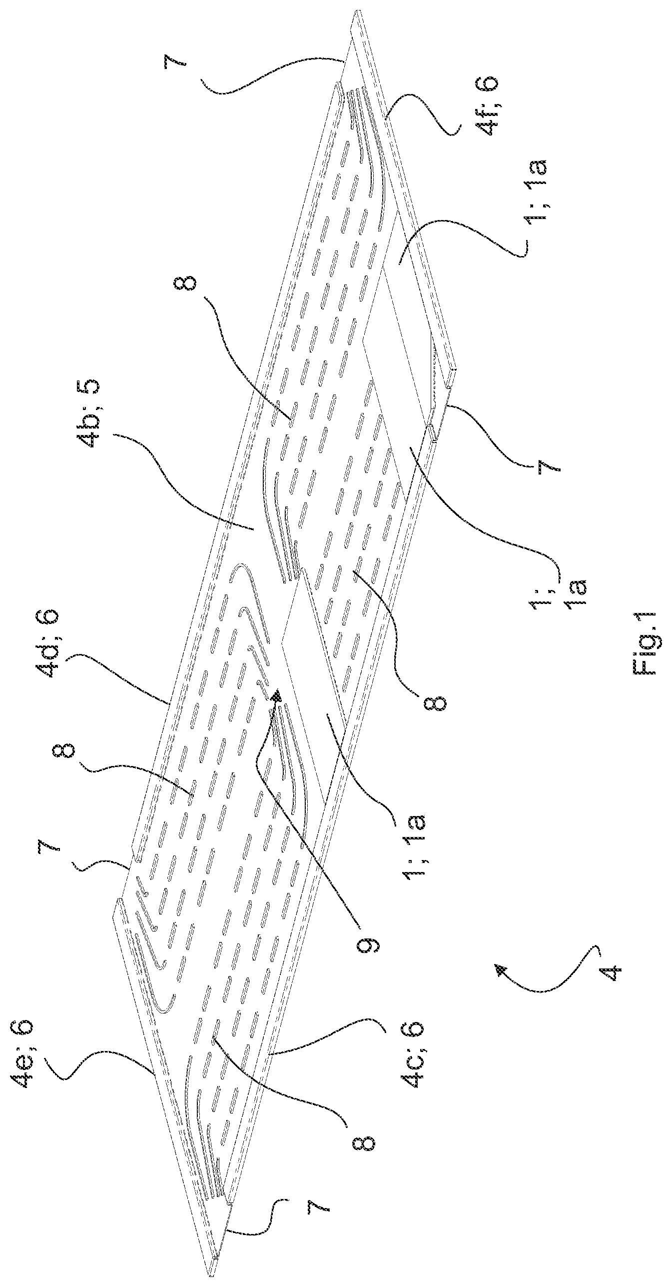 Patent US12611620 Figure 1 – Grid and a vat for a filtrate vat assembly of a vertical filter press