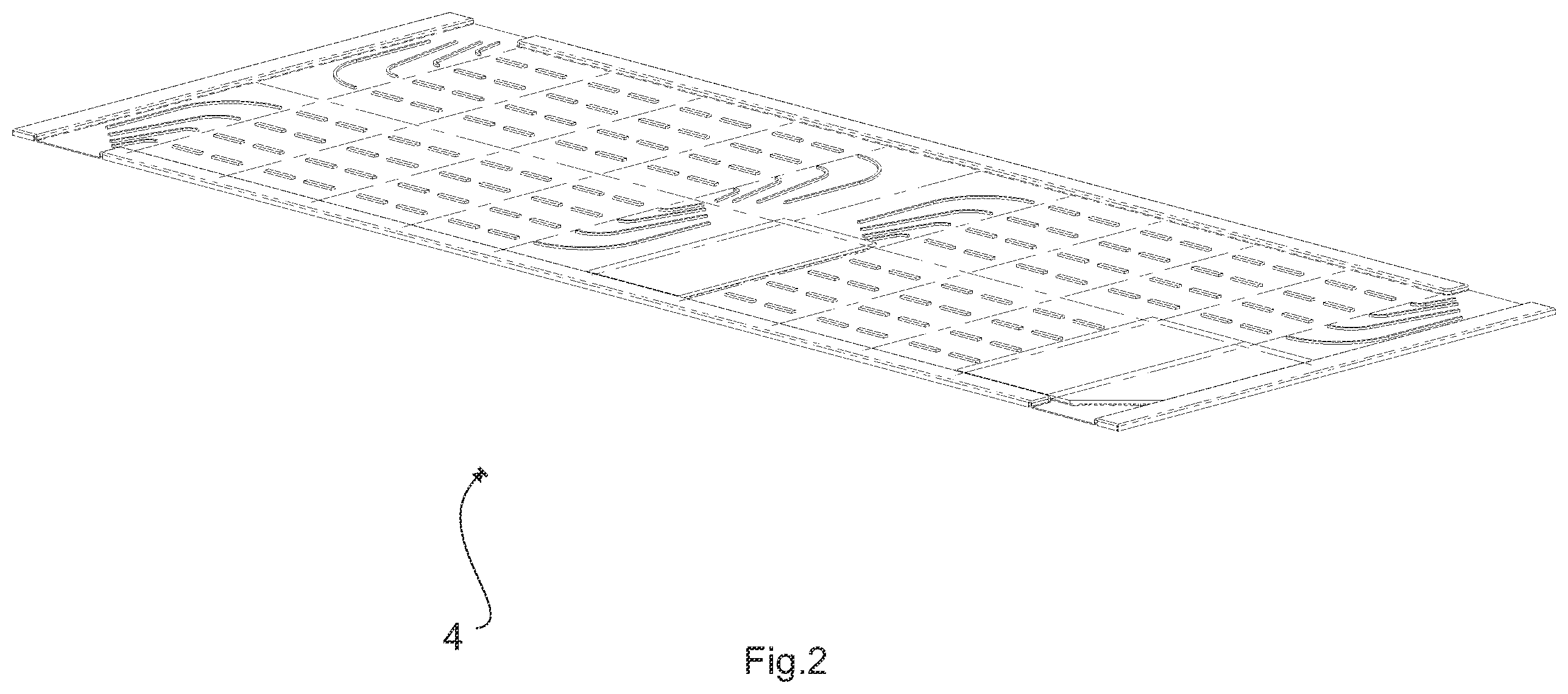 Patent US12611620 Figure 2 – Grid and a vat for a filtrate vat assembly of a vertical filter press