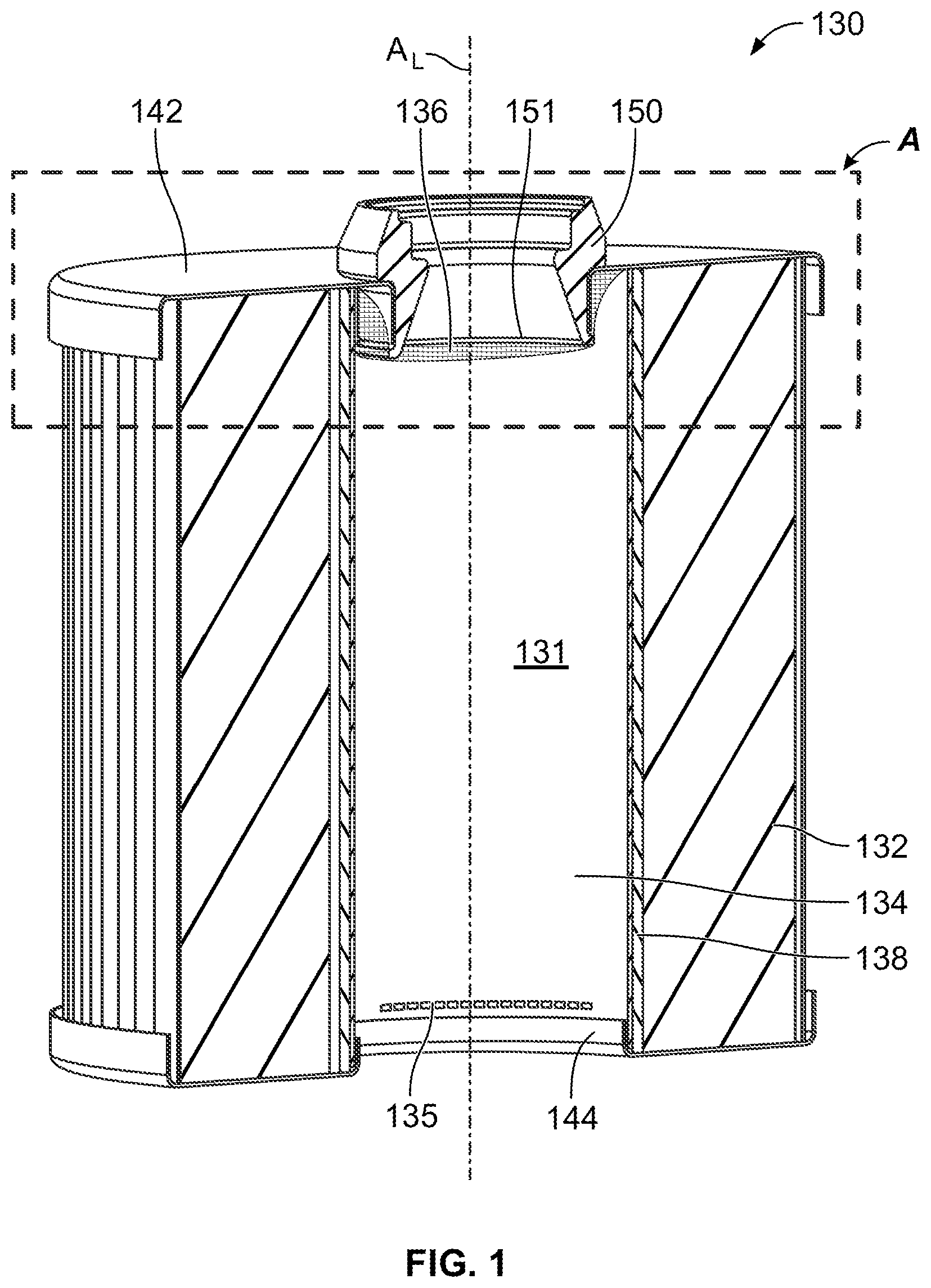 Patent US12611622 Figure 1 – Multistage filter with hydrophobic screen