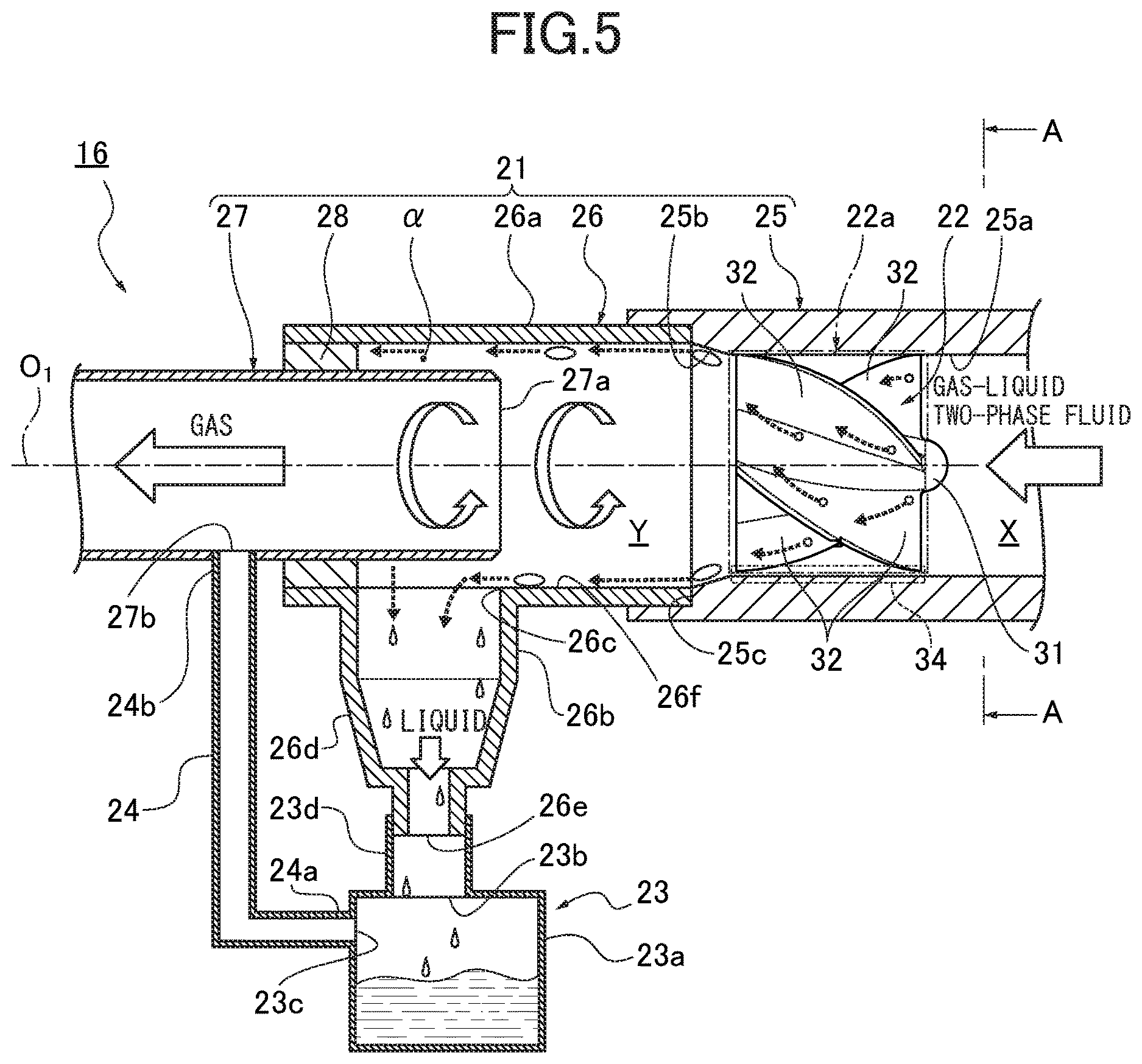 Patent US12611623 Figure 6 – Gas-liquid separator