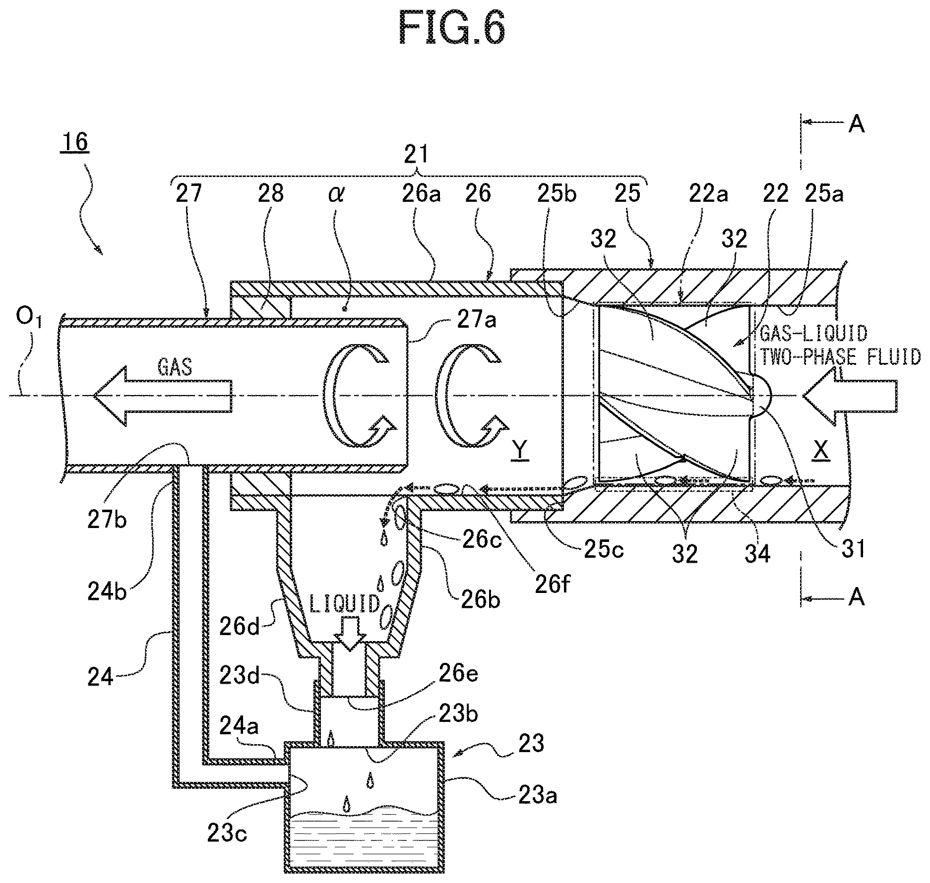 Patent US12611623 Figure 7 – Gas-liquid separator