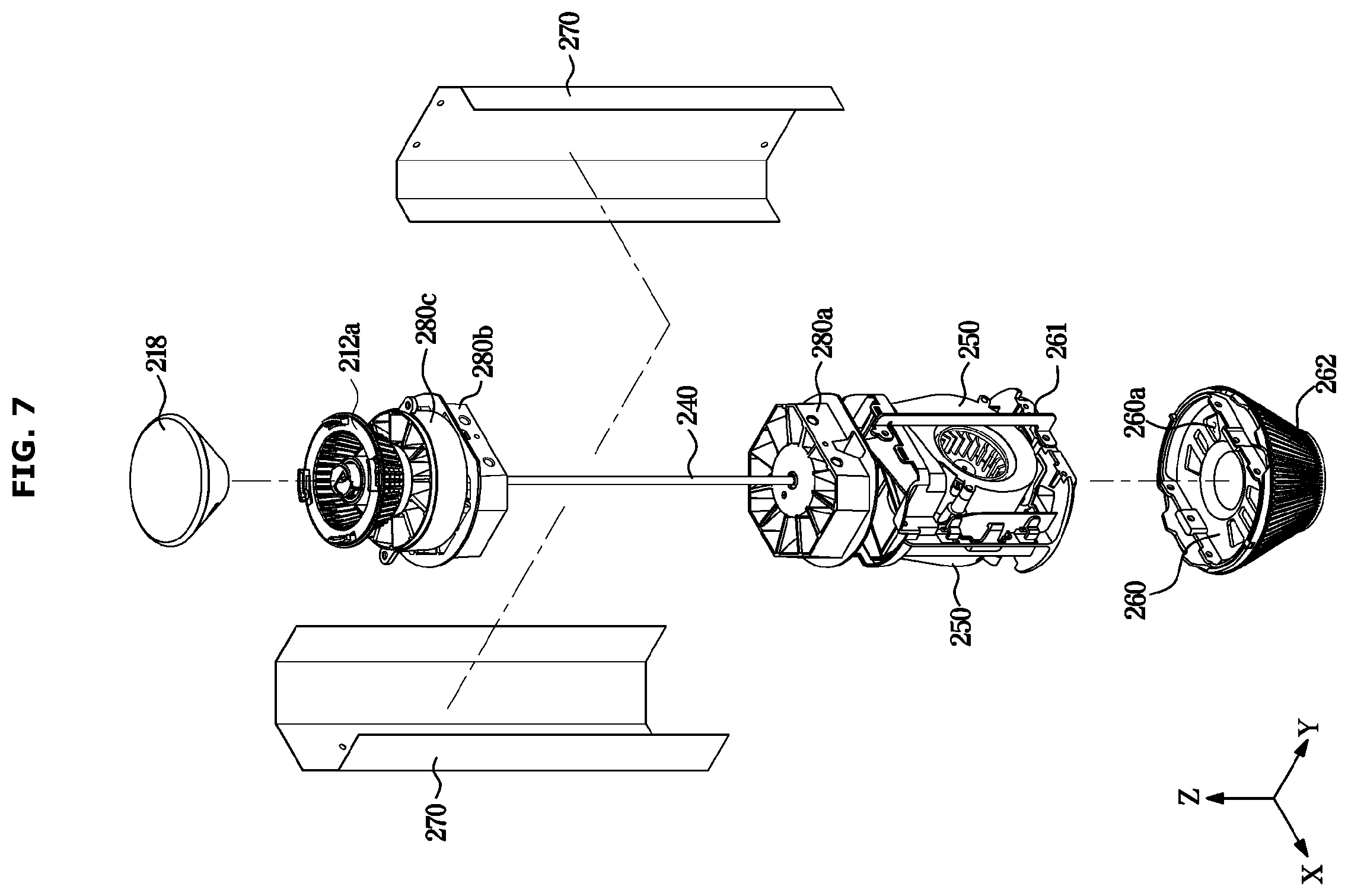 Patent US12611625 Figure 7 – Air cleaner