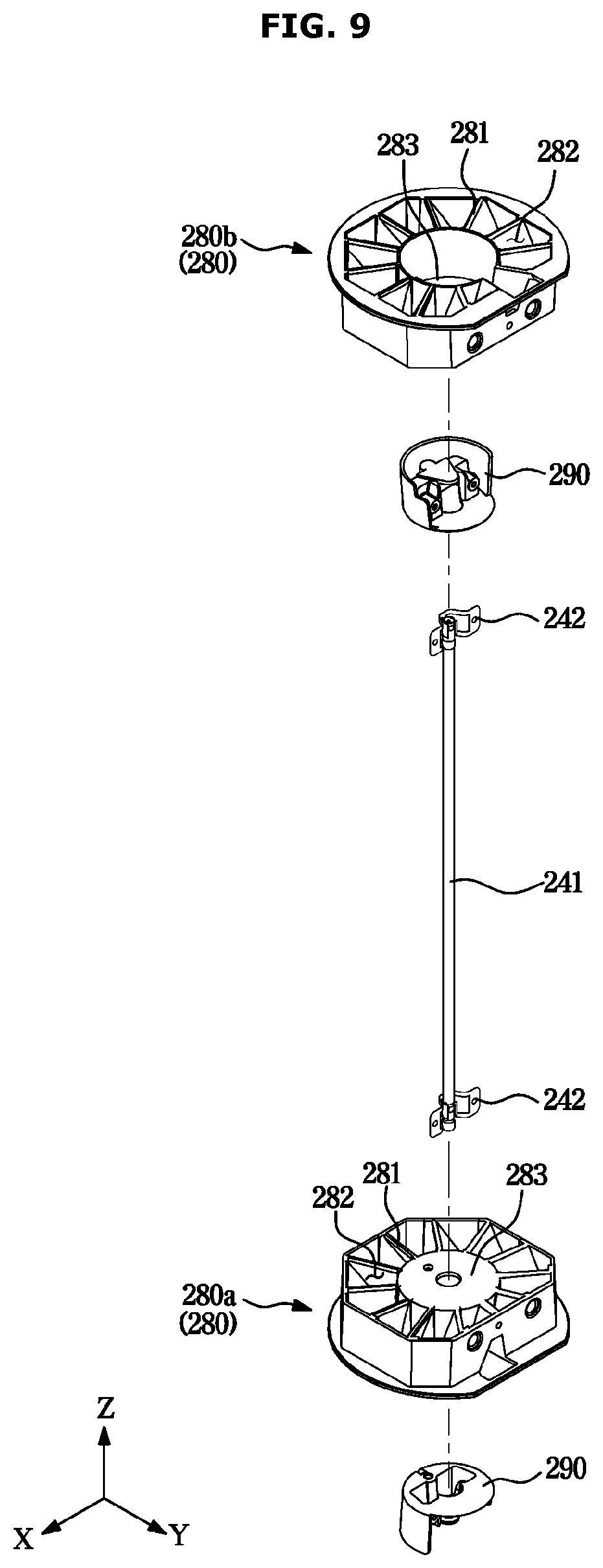 Patent US12611625 Figure 9 – Air cleaner