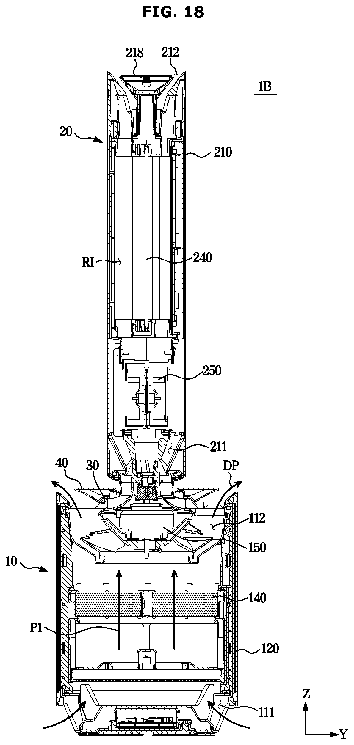 Patent US12611625 Figure 18 – Air cleaner