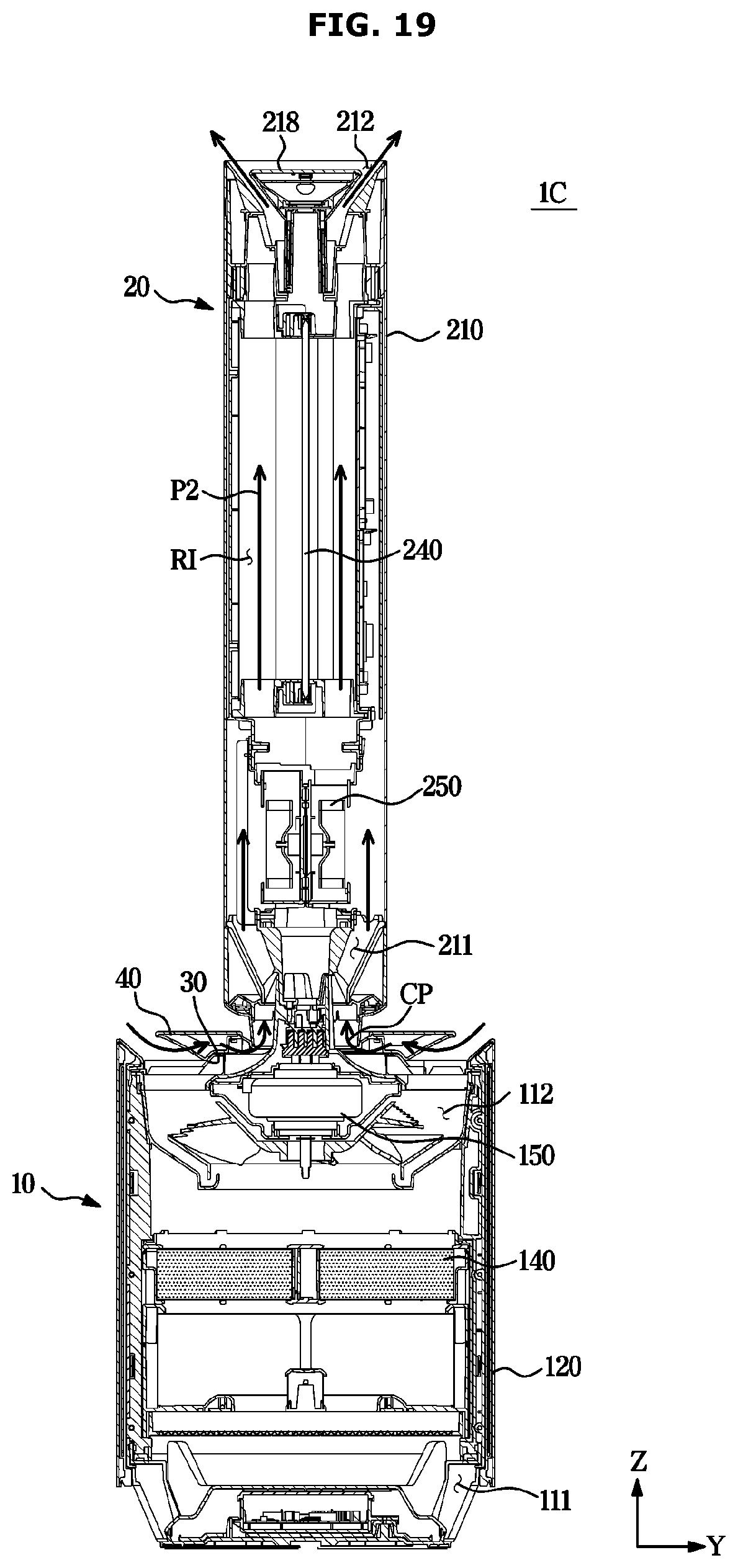 Patent US12611625 Figure 19 – Air cleaner