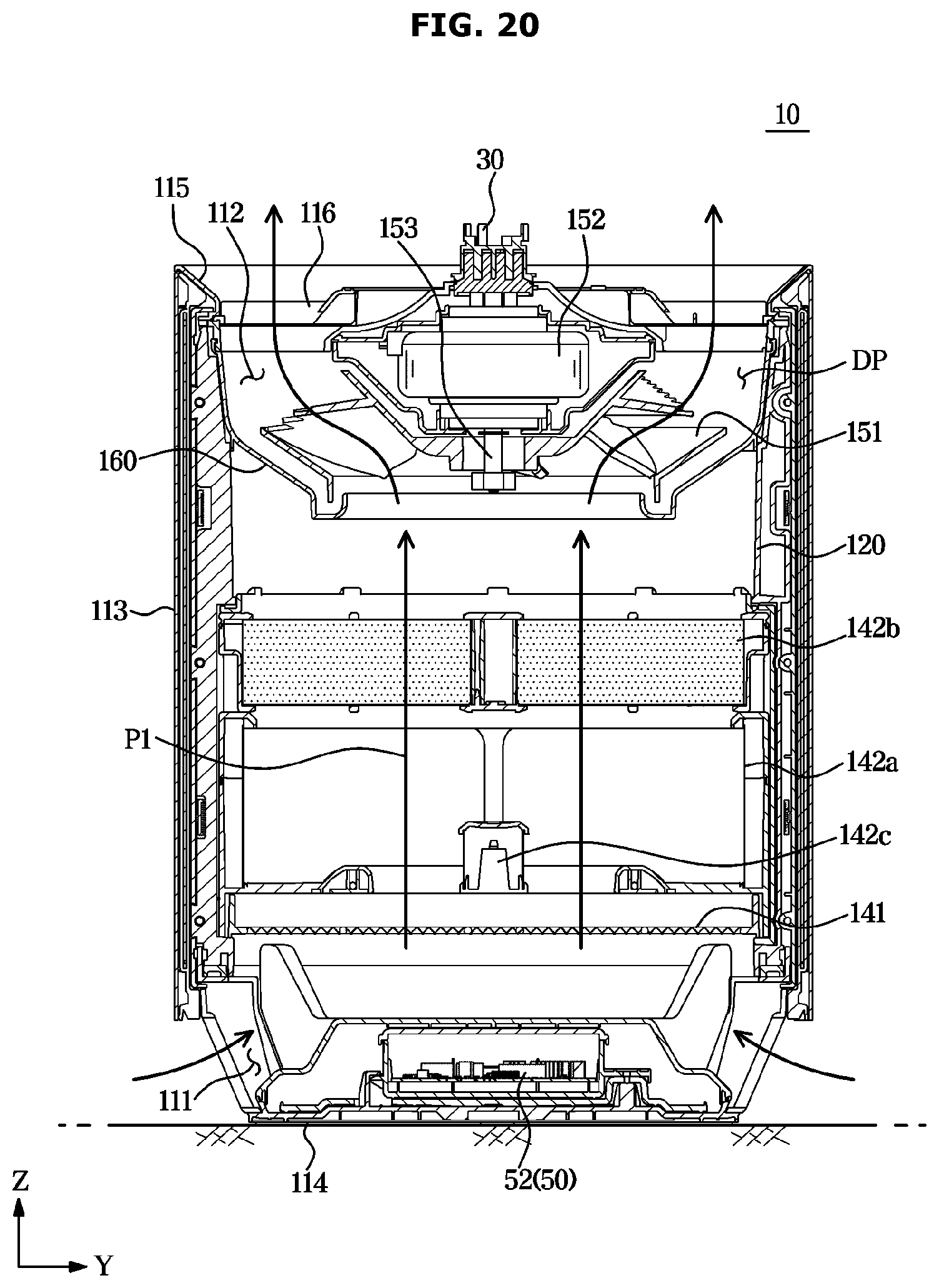 Patent US12611625 Figure 20 – Air cleaner