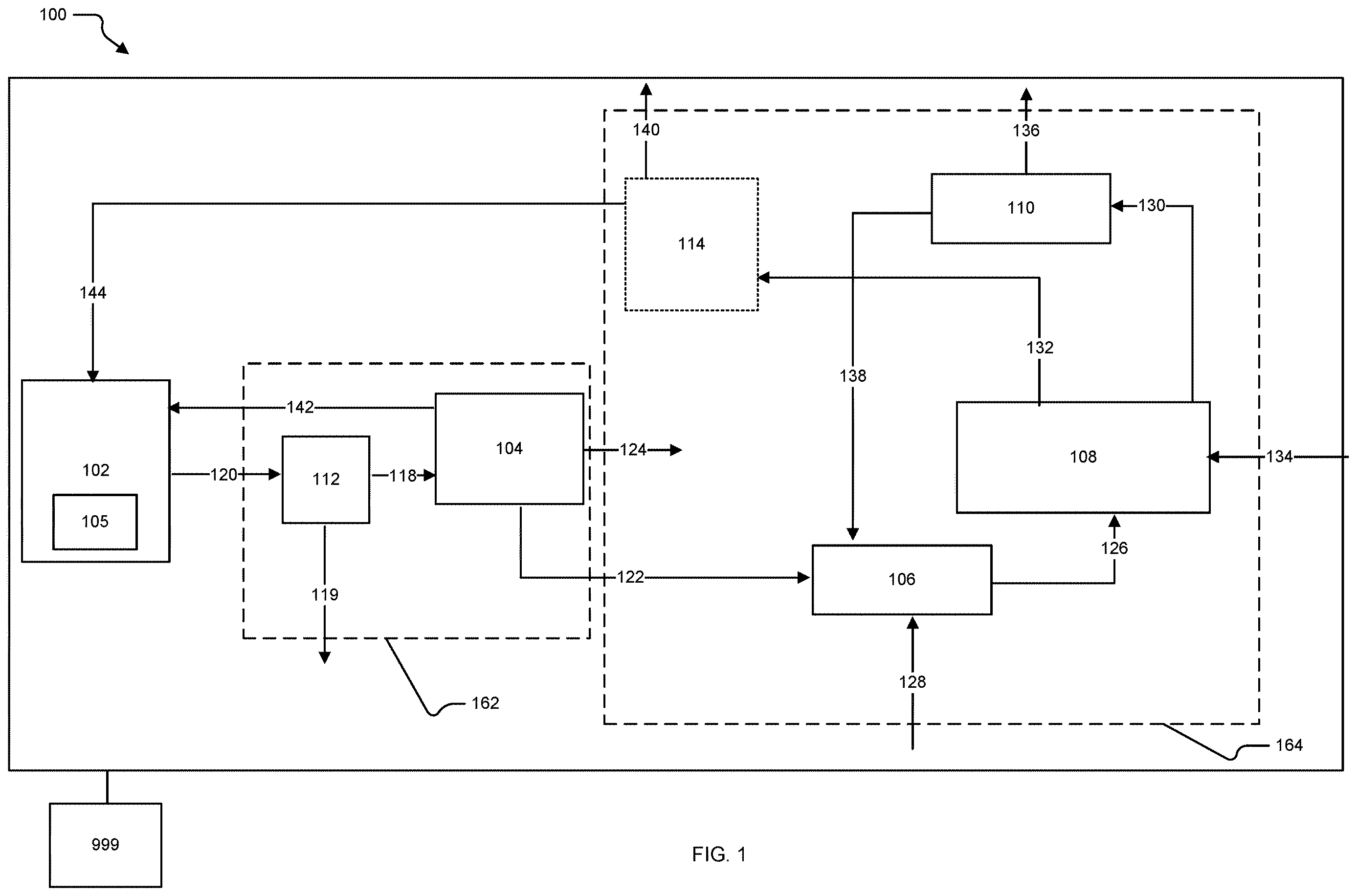 Patent US12611629 Figure 1 – Systems and methods for capturing carbon dioxide and regenerating a capture solution