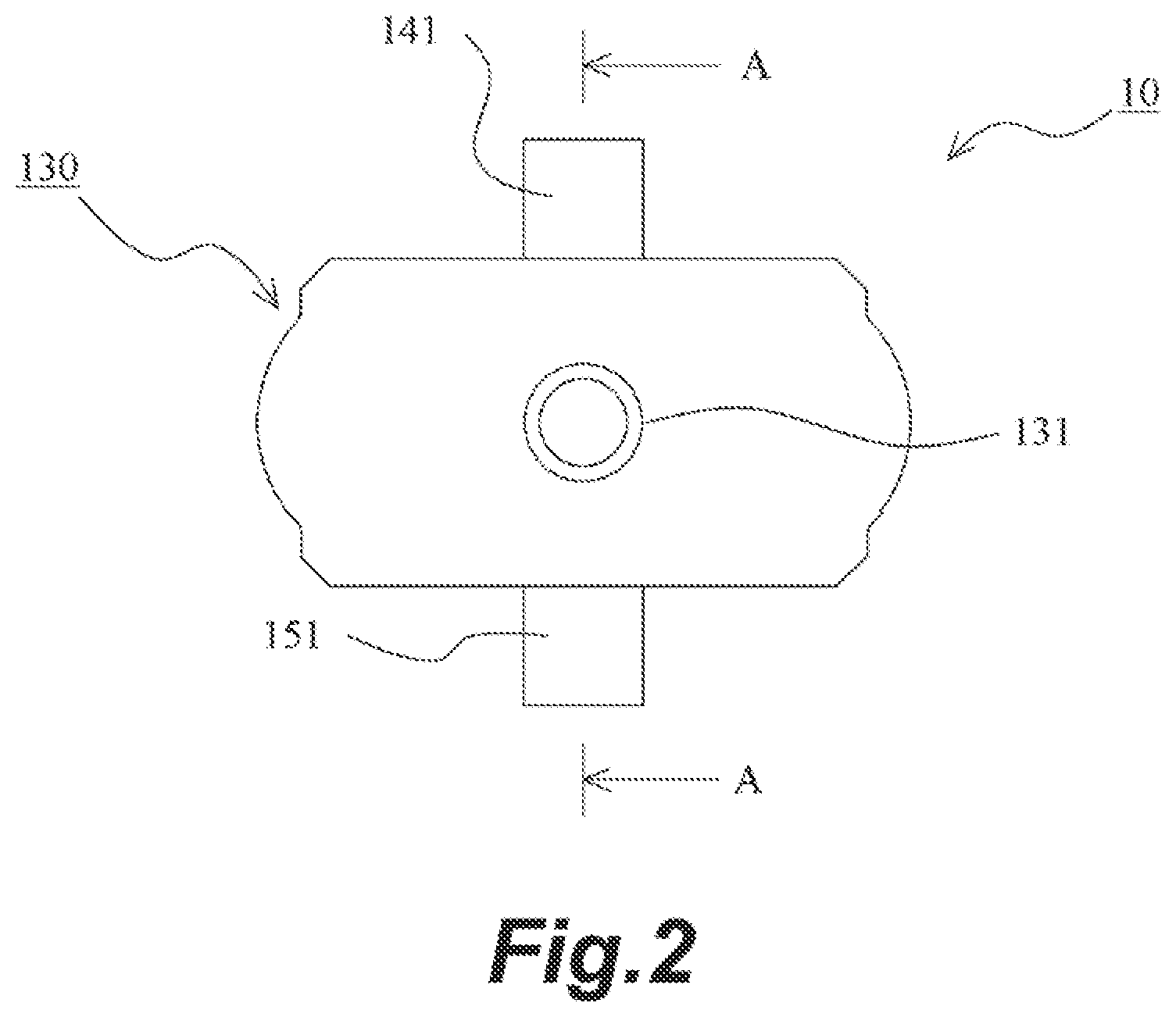 Patent US12611631 Figure 2 – Hollow fiber membrane module