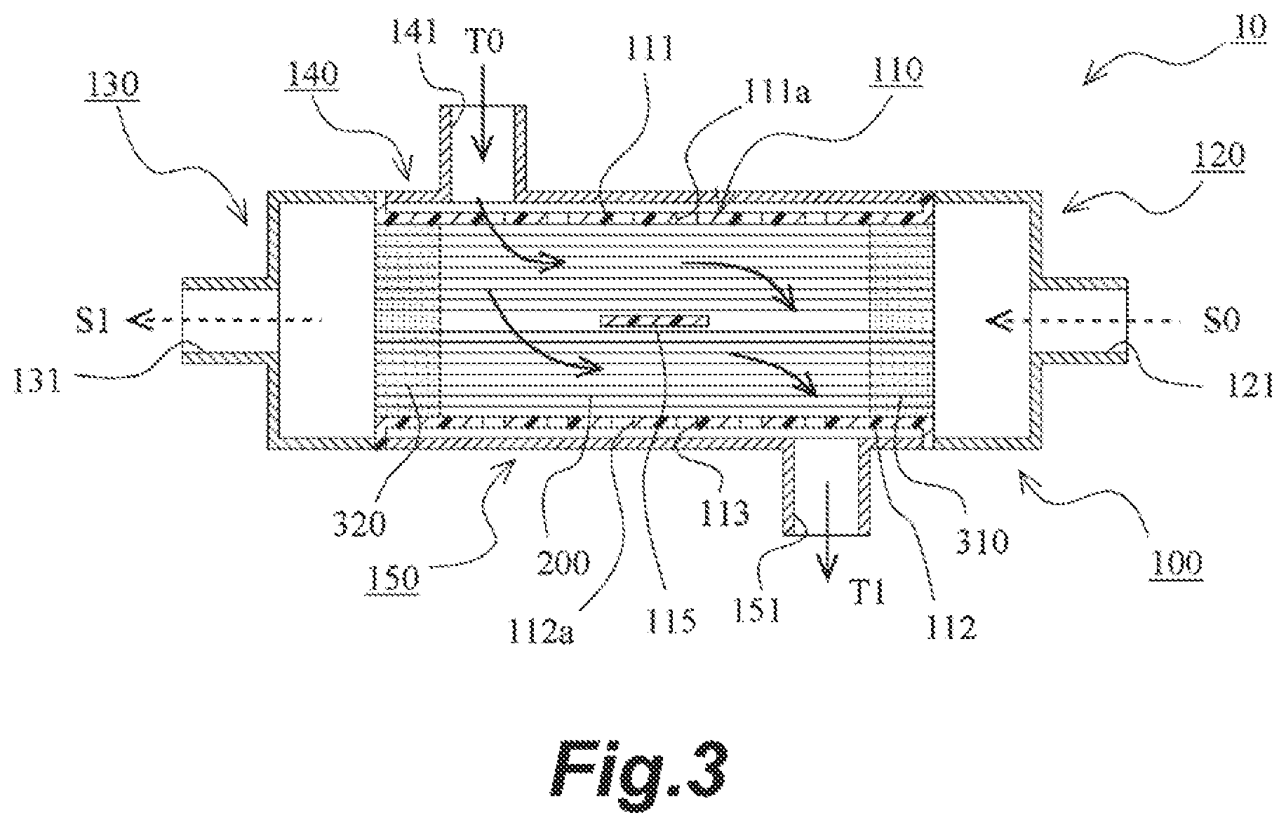 Patent US12611631 Figure 3 – Hollow fiber membrane module