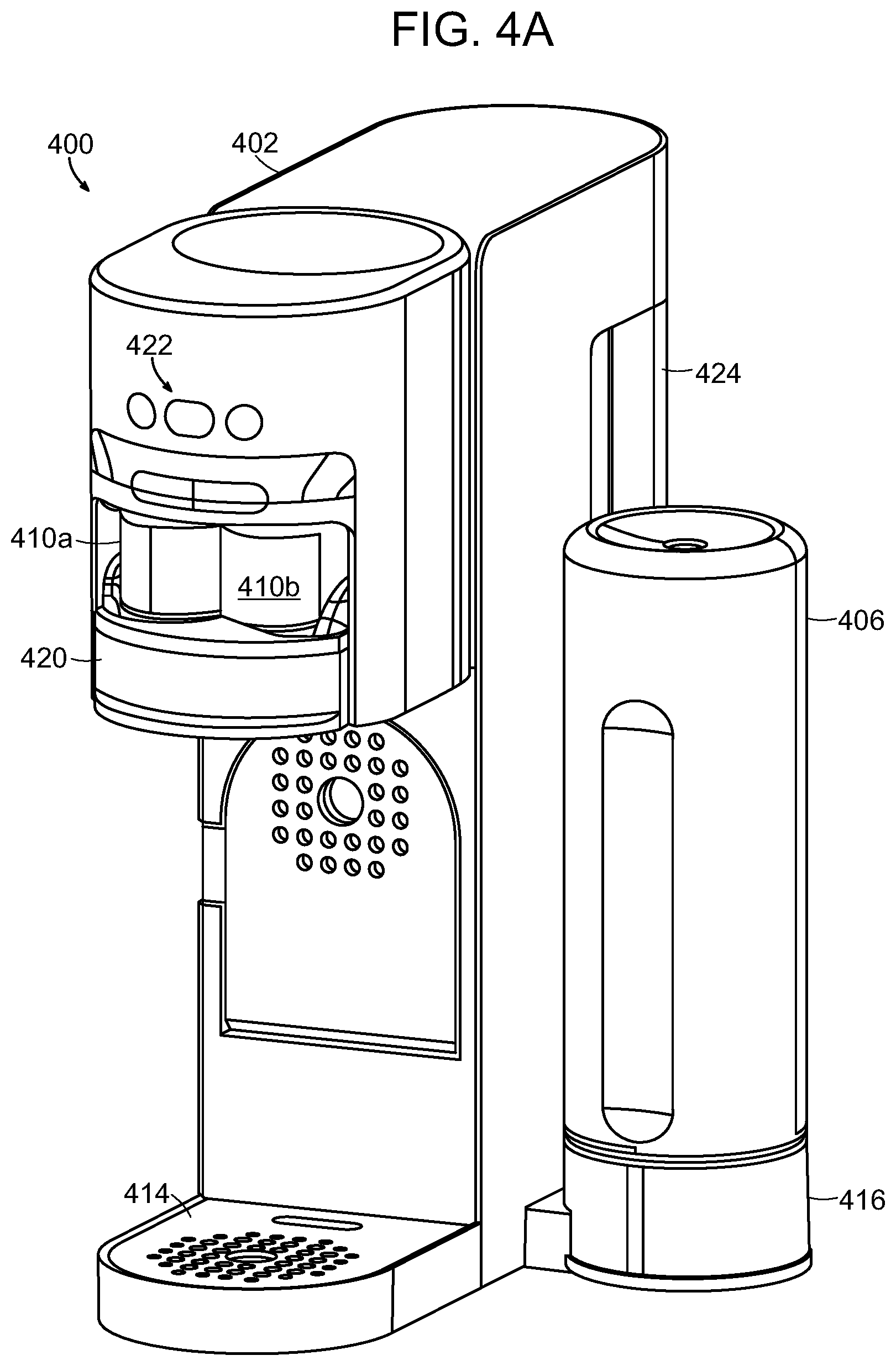 Patent US12611638 Figure 5 – Ratchet system for a gas canister in a beverage system