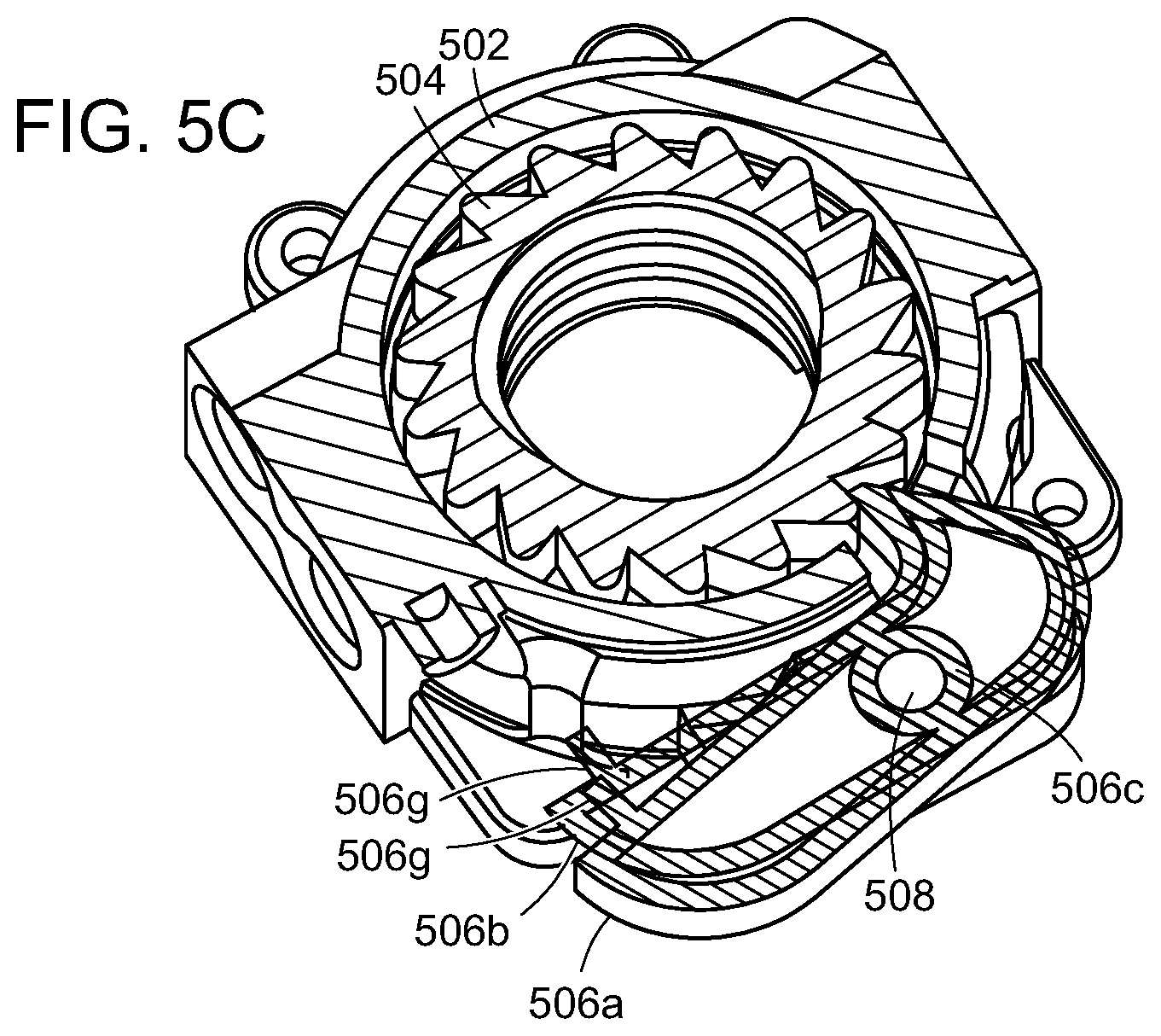Patent US12611638 Figure 17 – Ratchet system for a gas canister in a beverage system