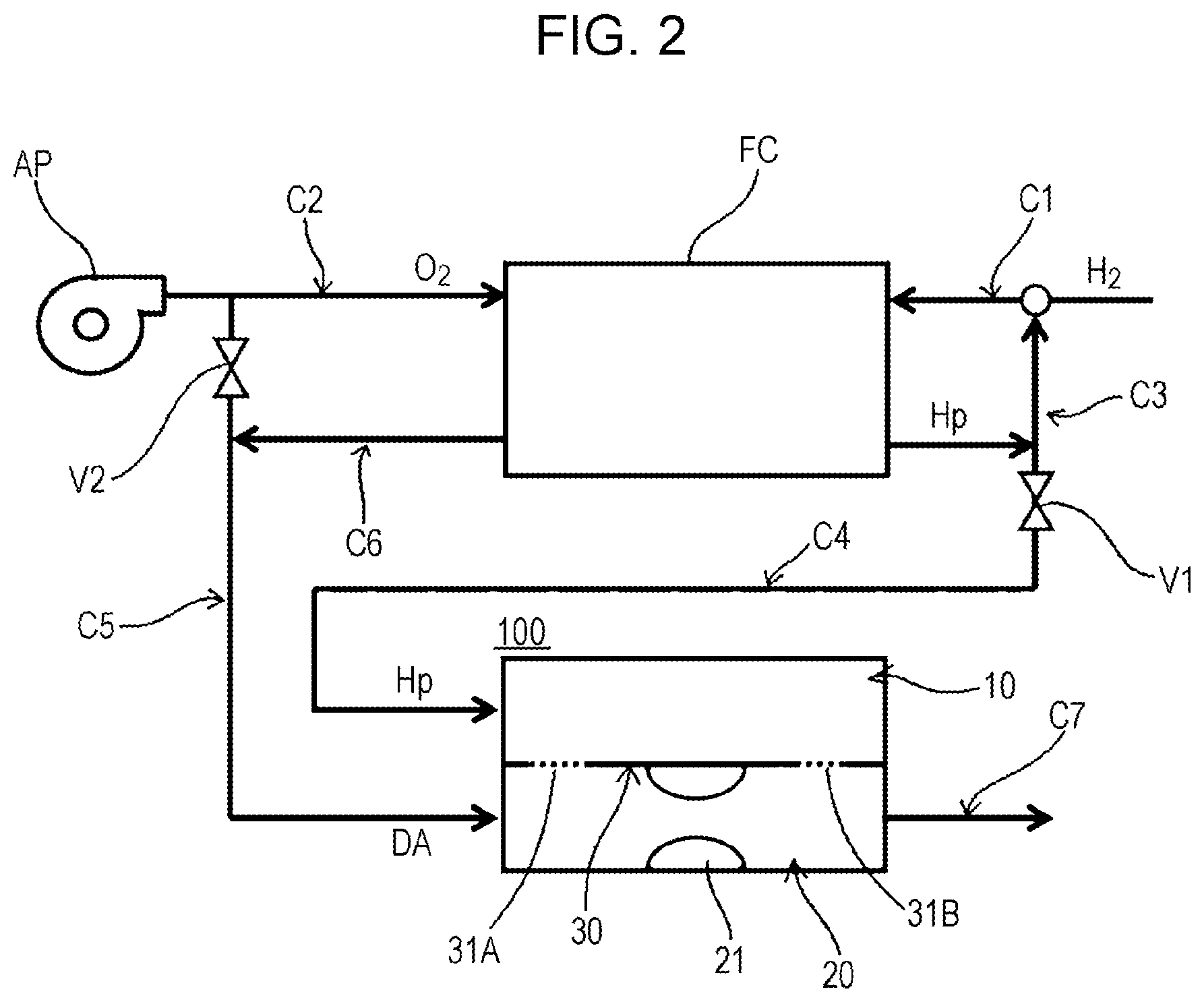 Patent US12611639 Figure 2 – Exhaust hydrogen dilution device