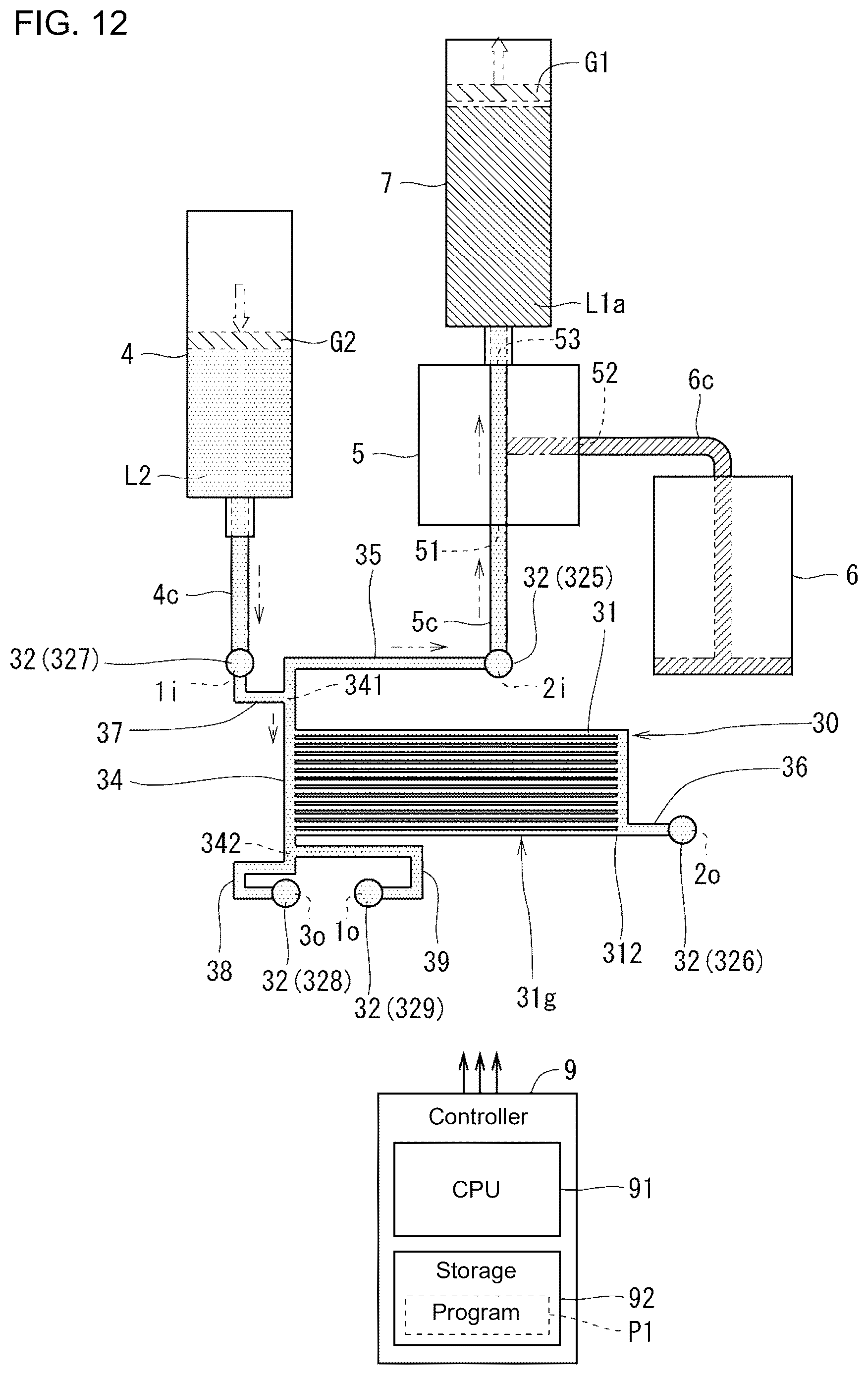 Patent US12611672 Figure 11 – Method for introducing liquid into flow path device