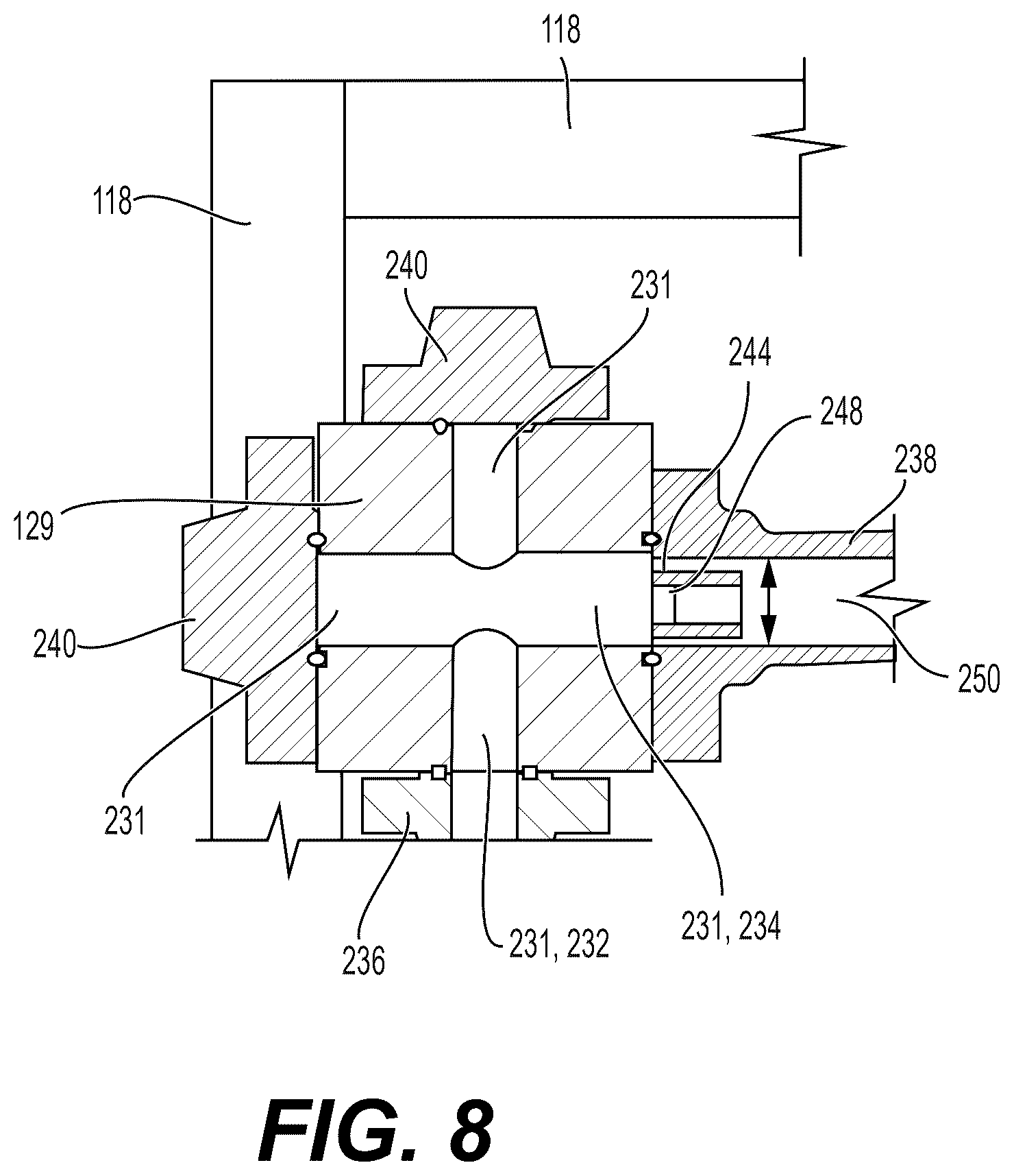 Patent US12611680 Figure 8 – Sand knockout for fracking fluids