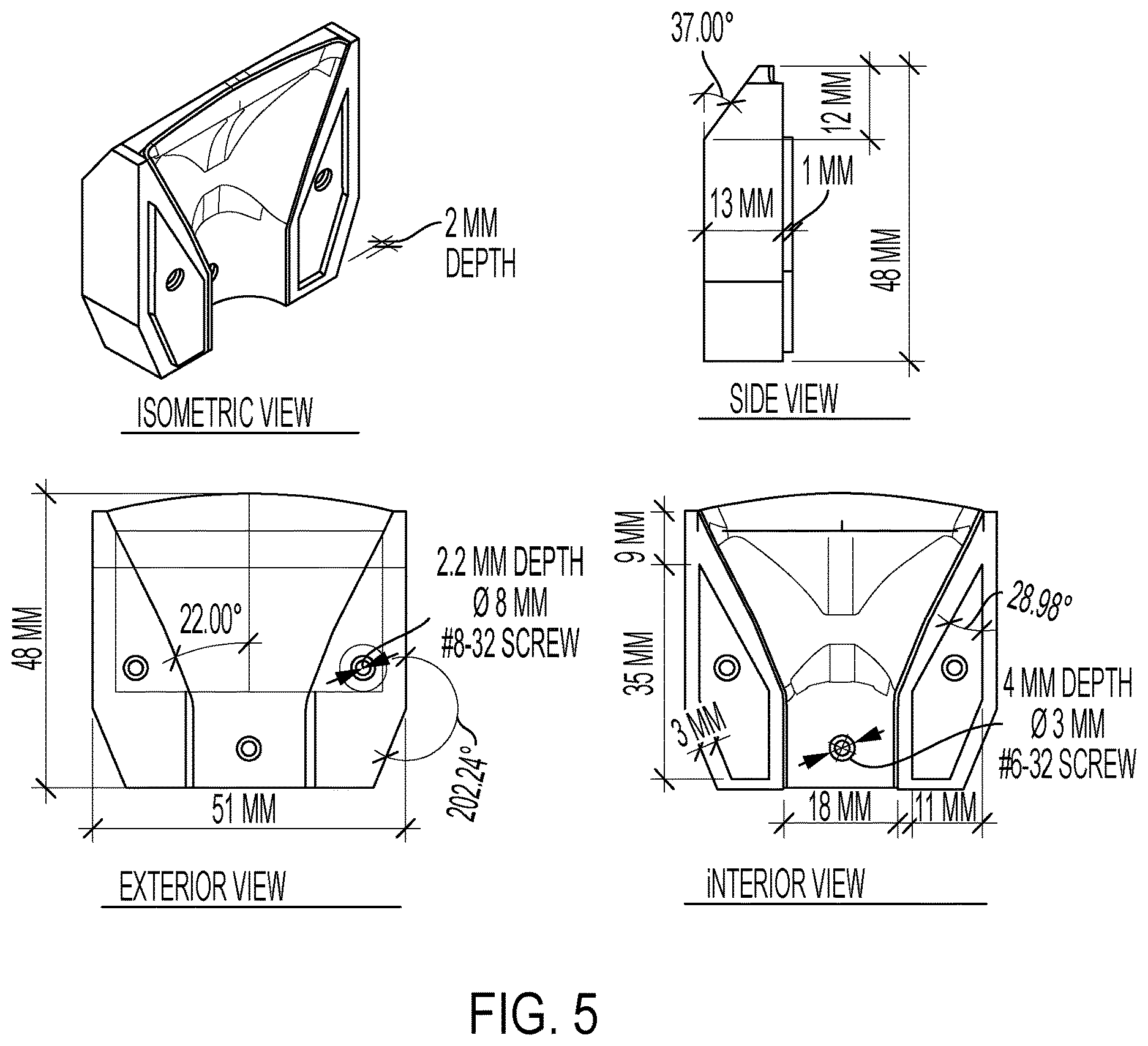 Patent US12611681 Figure 5 – Foam nozzle spreader tip