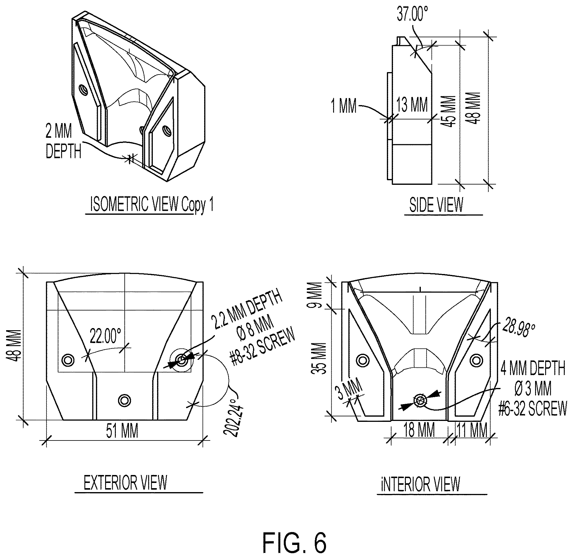 Patent US12611681 Figure 6 – Foam nozzle spreader tip