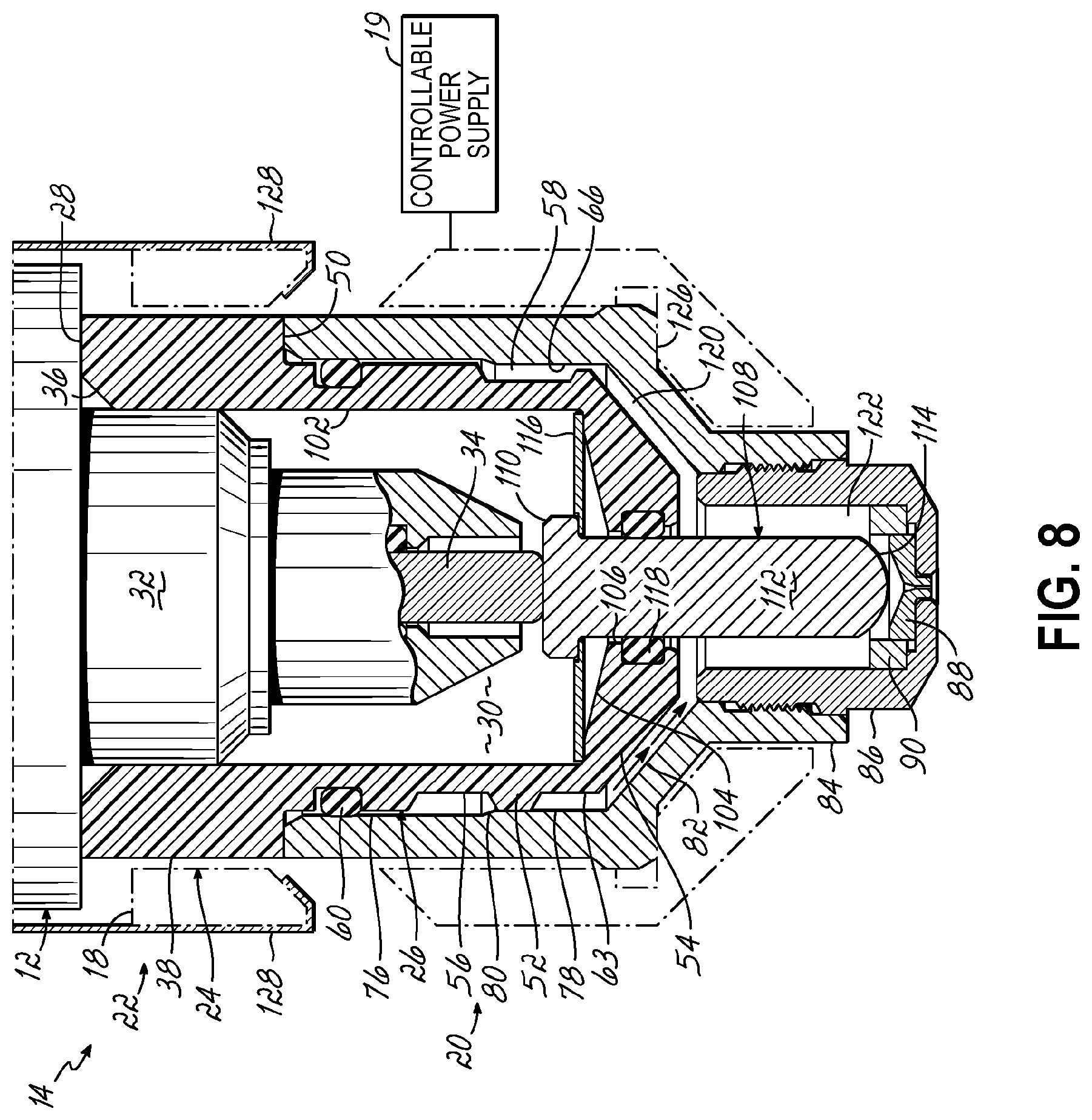 Patent US12611683 Figure 8 – Jet cartridges for jetting fluid material, and related methods