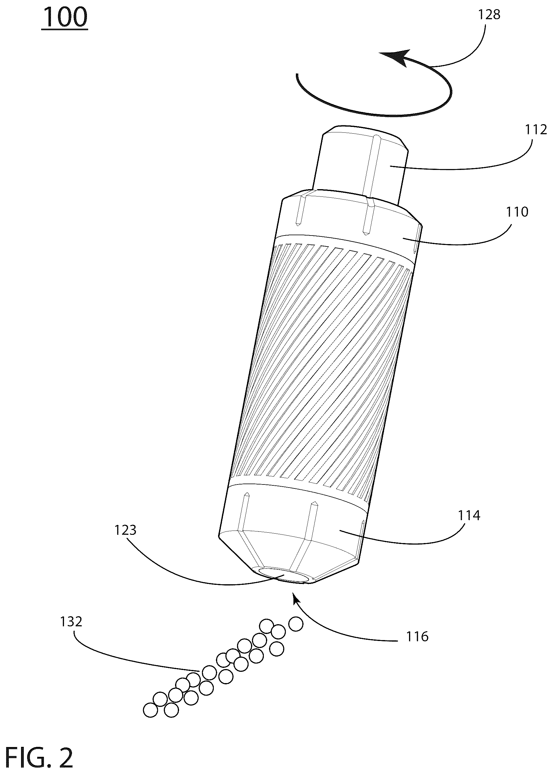 Patent US12611684 Figure 2 – Apparatus for storing and dispensing granular material