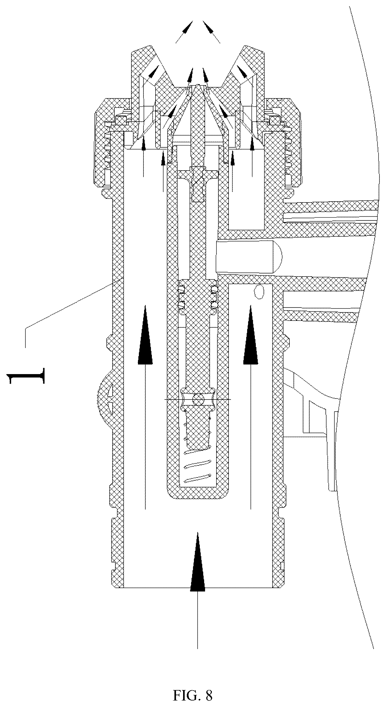 Patent US12611685 Figure 8 – Atomizing spray gun