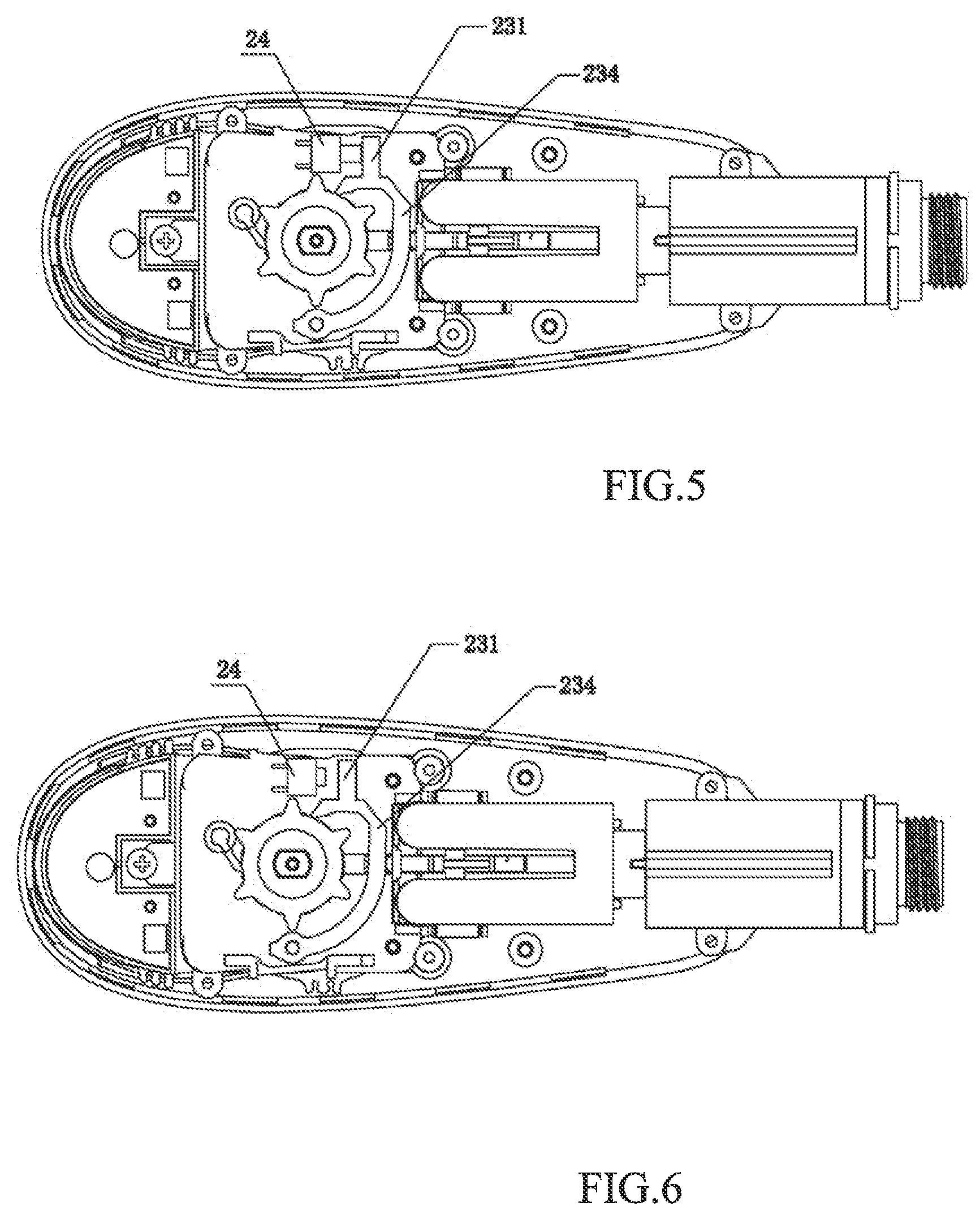 Patent US12611688 Figure 4 – Structure for controlling water passage switching and on-off of electrical circuit using single button and shower head