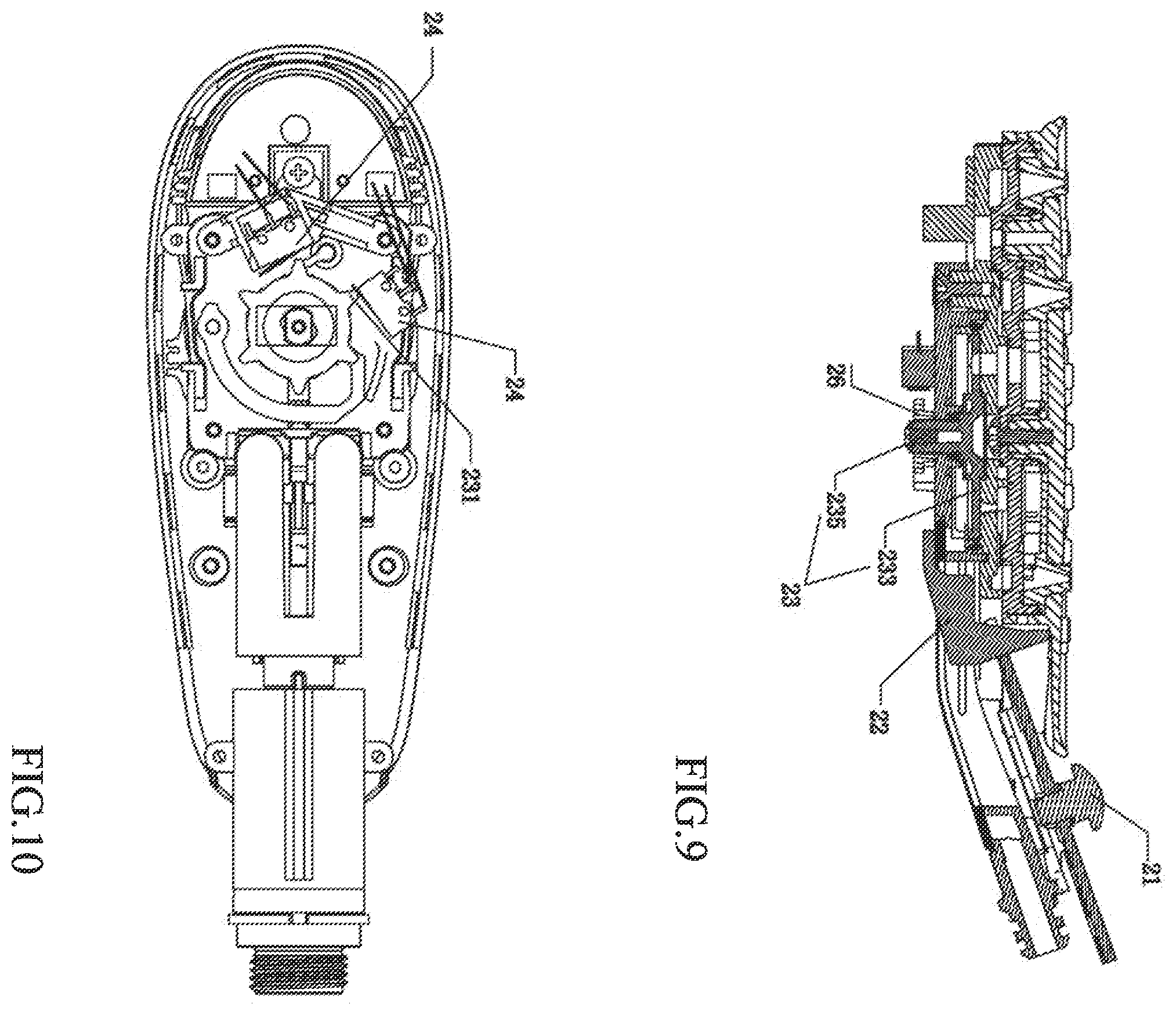 Patent US12611688 Figure 6 – Structure for controlling water passage switching and on-off of electrical circuit using single button and shower head