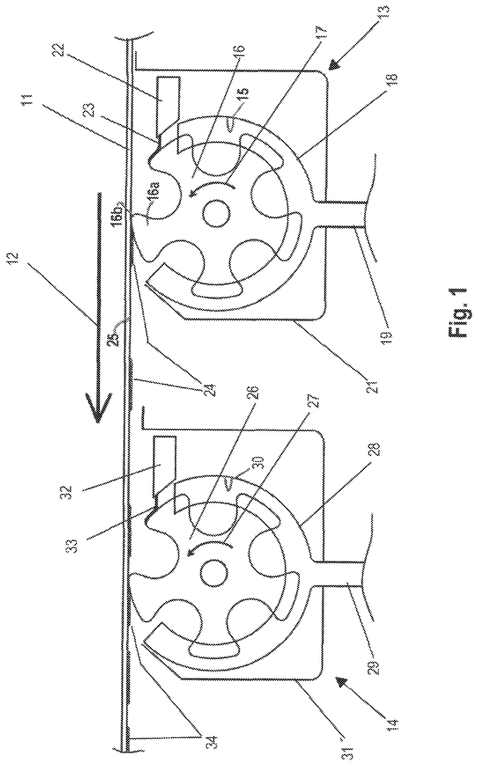 Patent US12611692 Figure 1 – Systems and methods for applying dots of different adhesives to moving roofing shingle stock