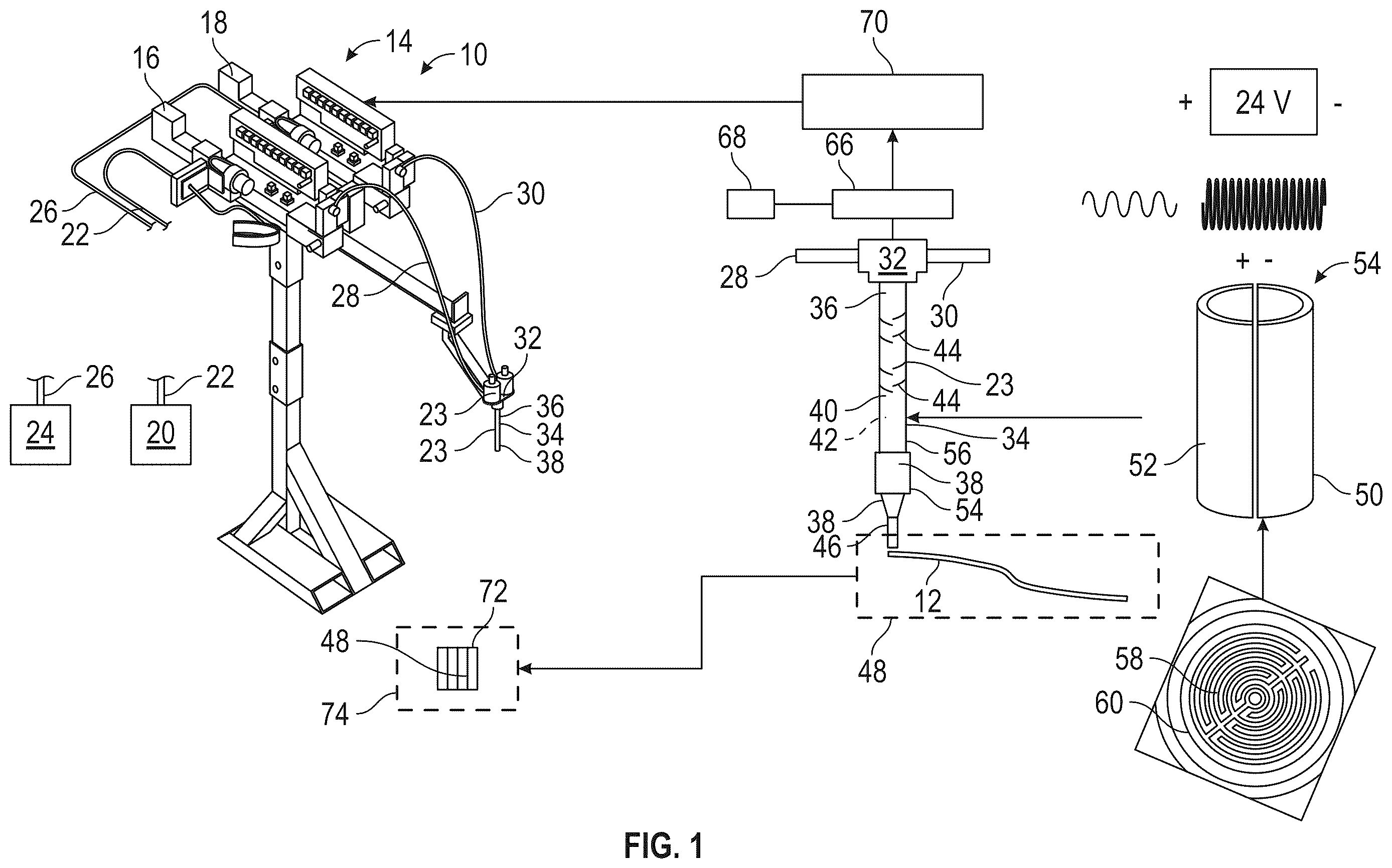 Patent US12611693 — Apparatus and method for dispensing a multi-component material — Figure 1