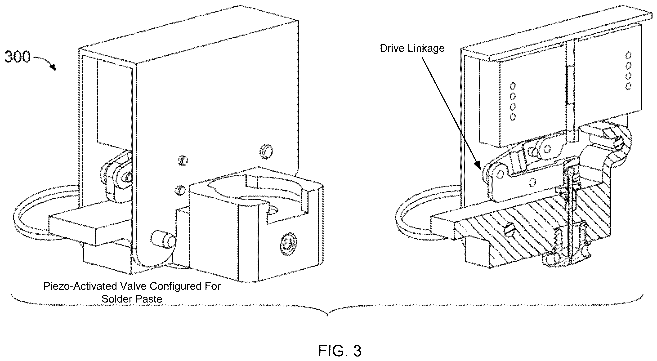 Patent US12611695 Figure 3 – Piezo-actuated valve and dispense cassette