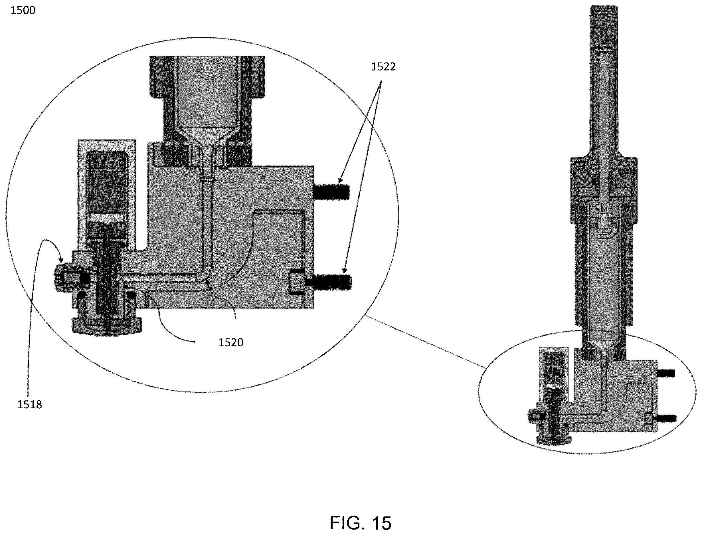 Patent US12611695 Figure 15 – Piezo-actuated valve and dispense cassette