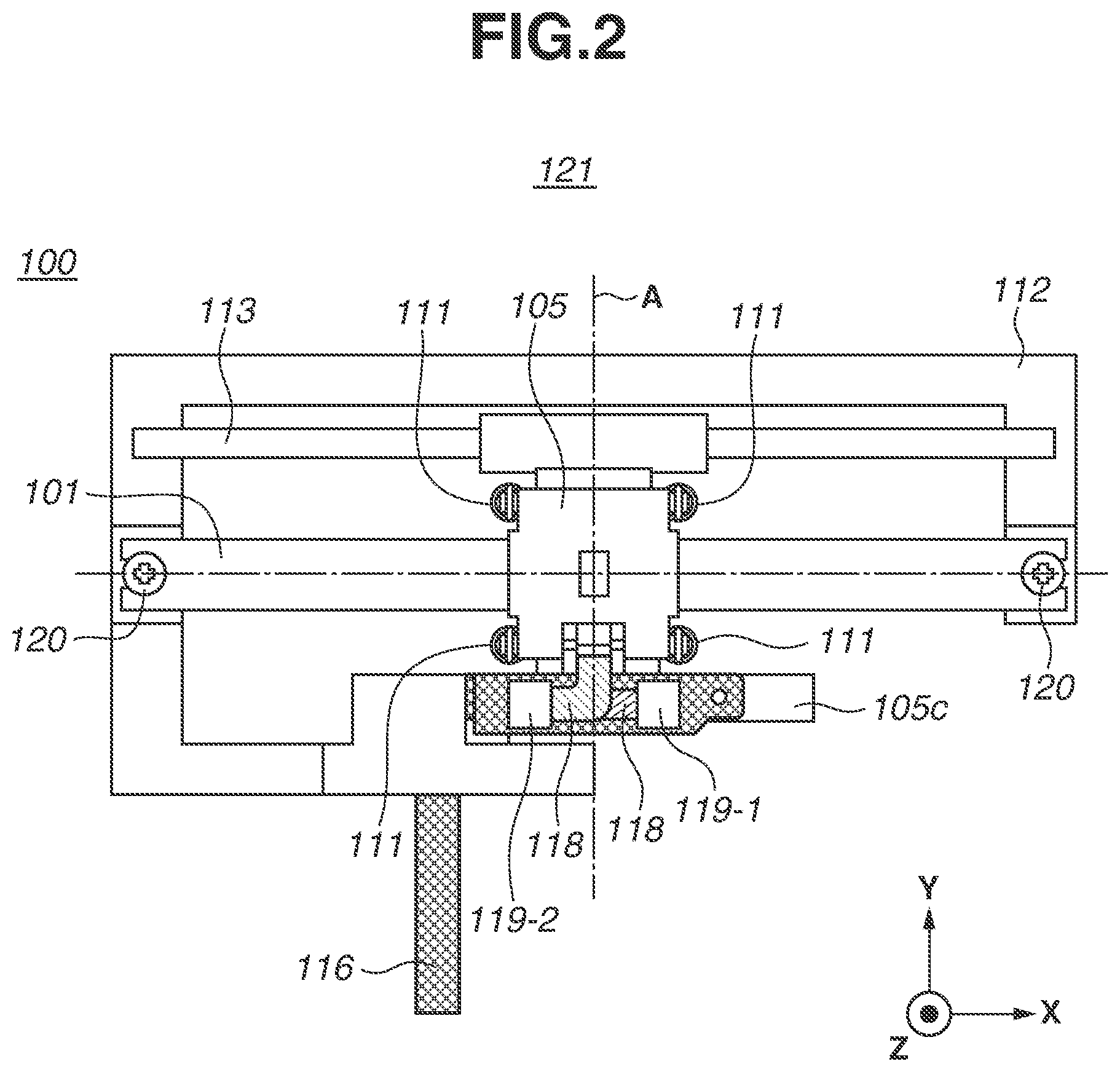 Patent US12611696 Figure 2 – Vibratory actuator and electronic device
