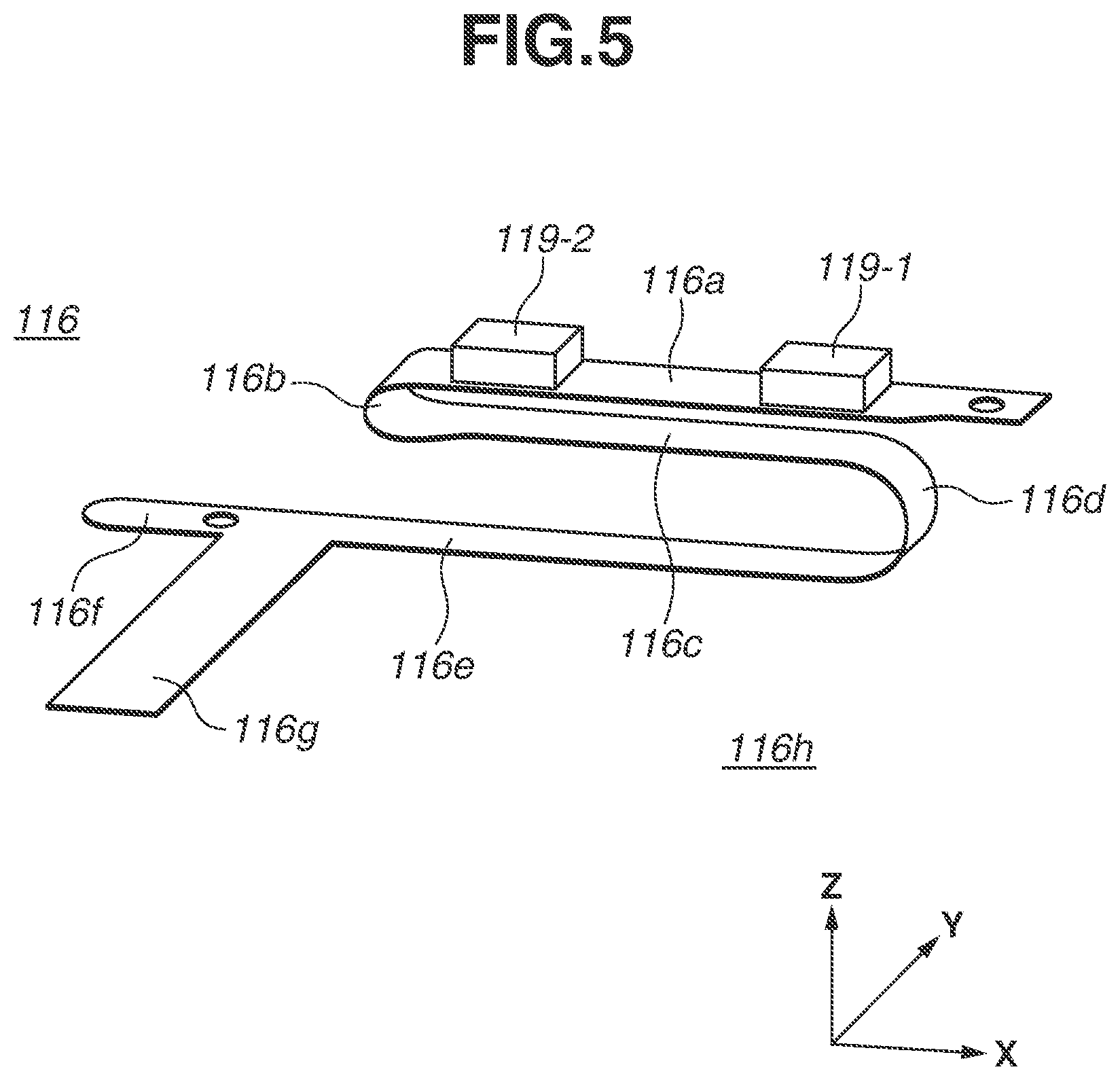 Patent US12611696 Figure 5 – Vibratory actuator and electronic device