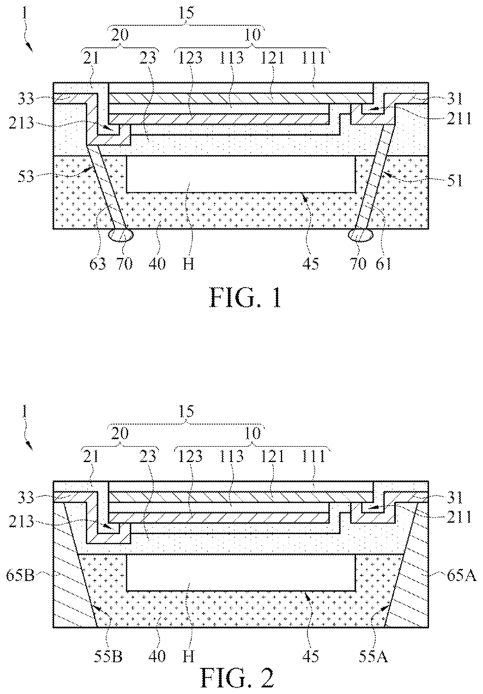 Patent US12611698 Figure 1 – Wafer level ultrasonic device