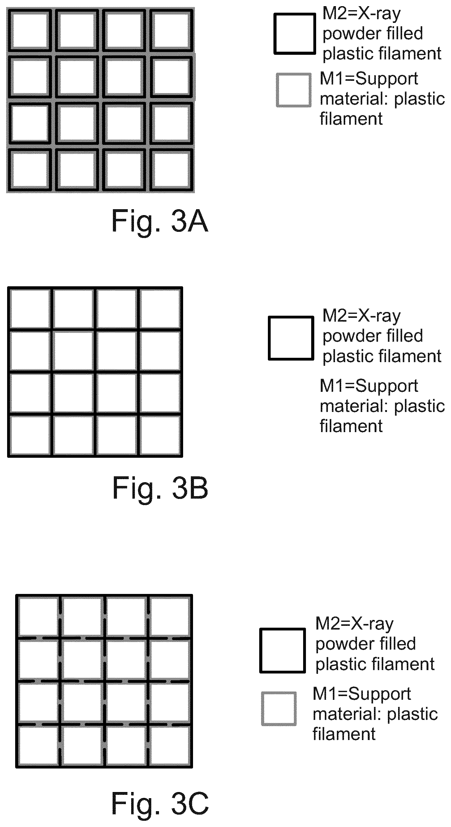 Patent US12611710 Figure 3 – Three-dimensional printed structure with double wall elements