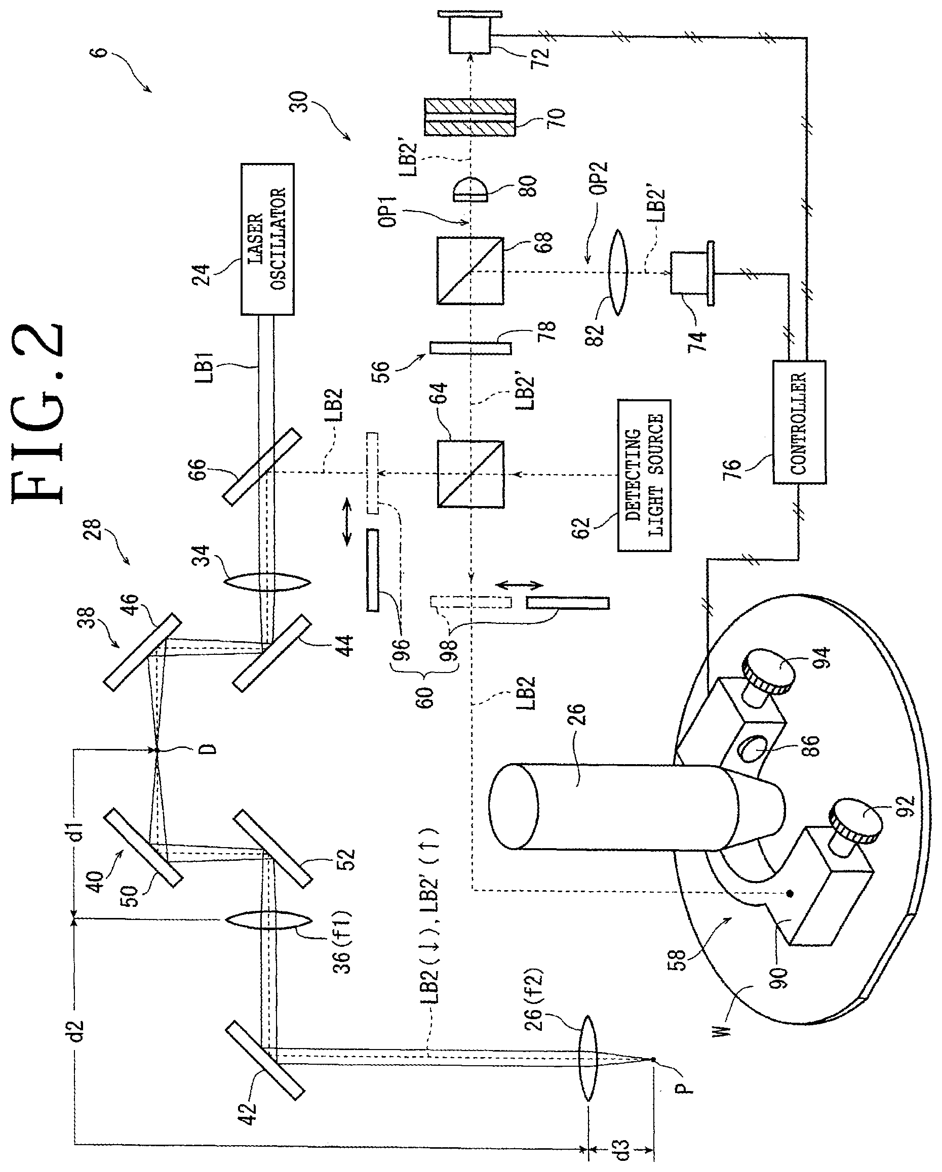 Patent US12611728 Figure 2 – Laser processing apparatus