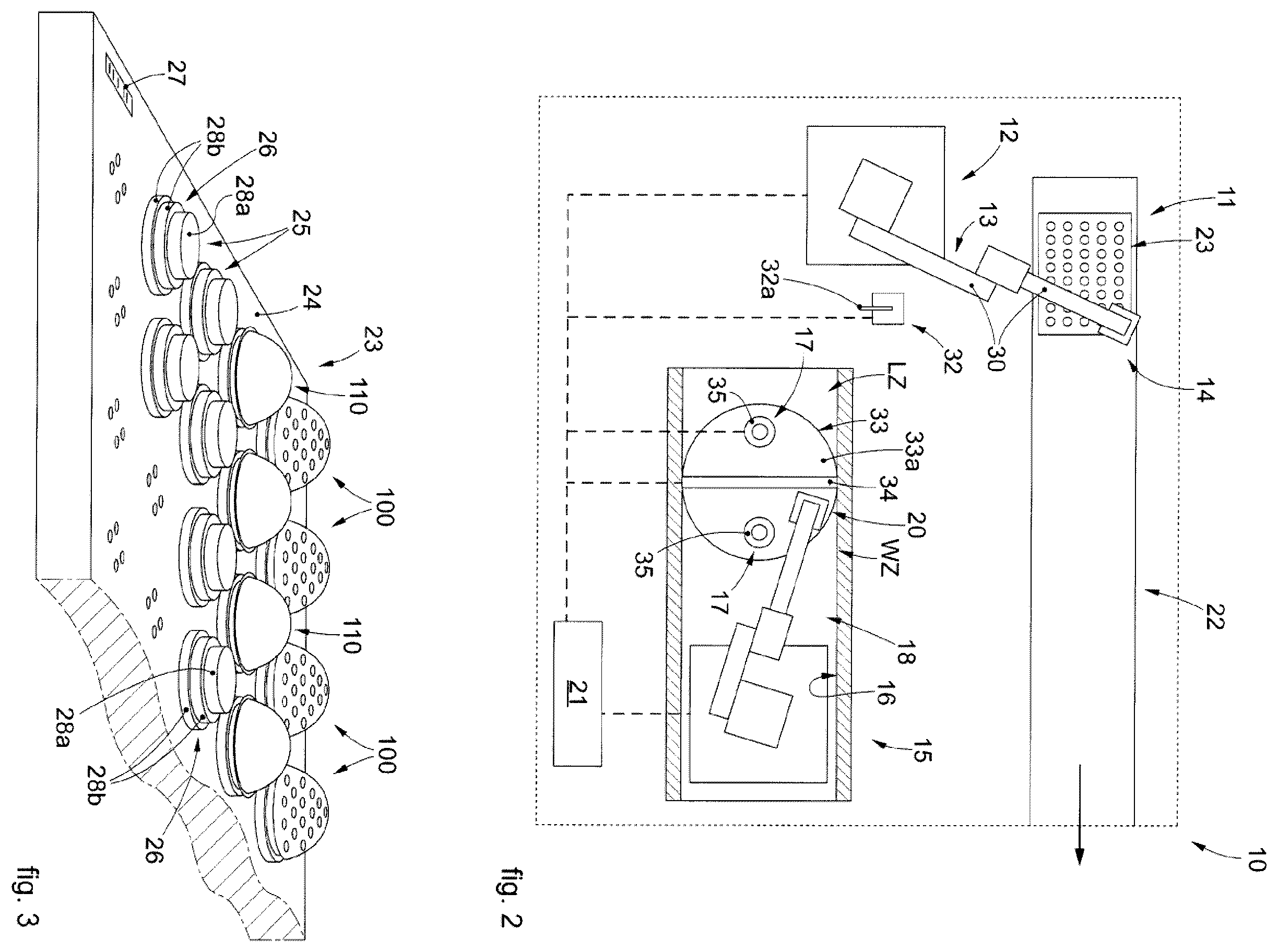 Patent US12611735 Figure 2 – Automated laser cutting station for the production of semifinished components, semi-finished component and relative production method