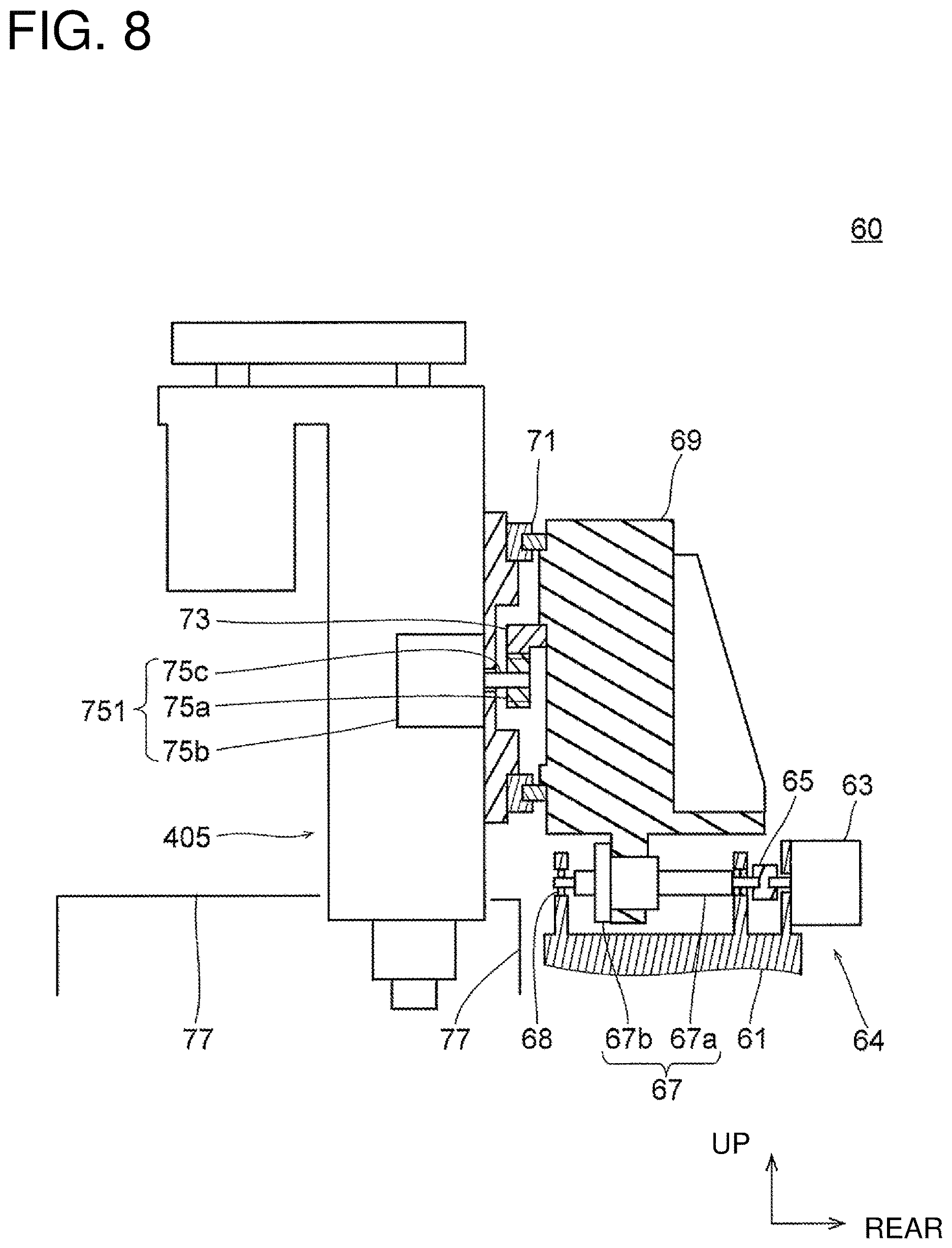 Patent US12611745 Figure 8 – Indexing processing machine