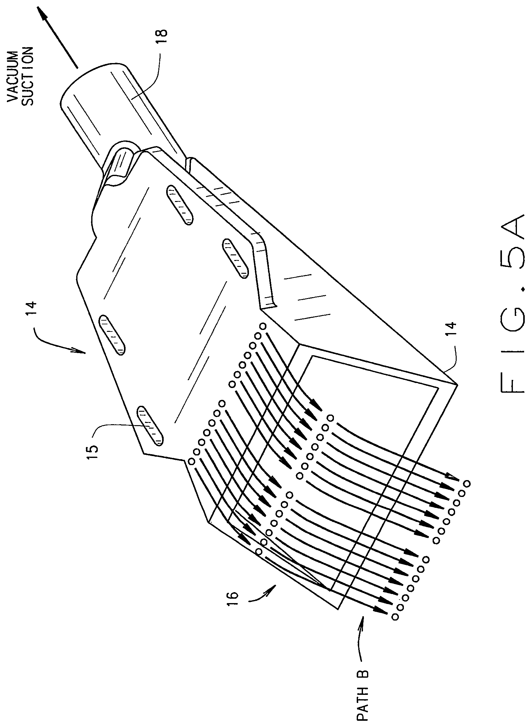 Patent US12611747 Figure 5 – Shot cascading apparatus for cleaning 3D printed components