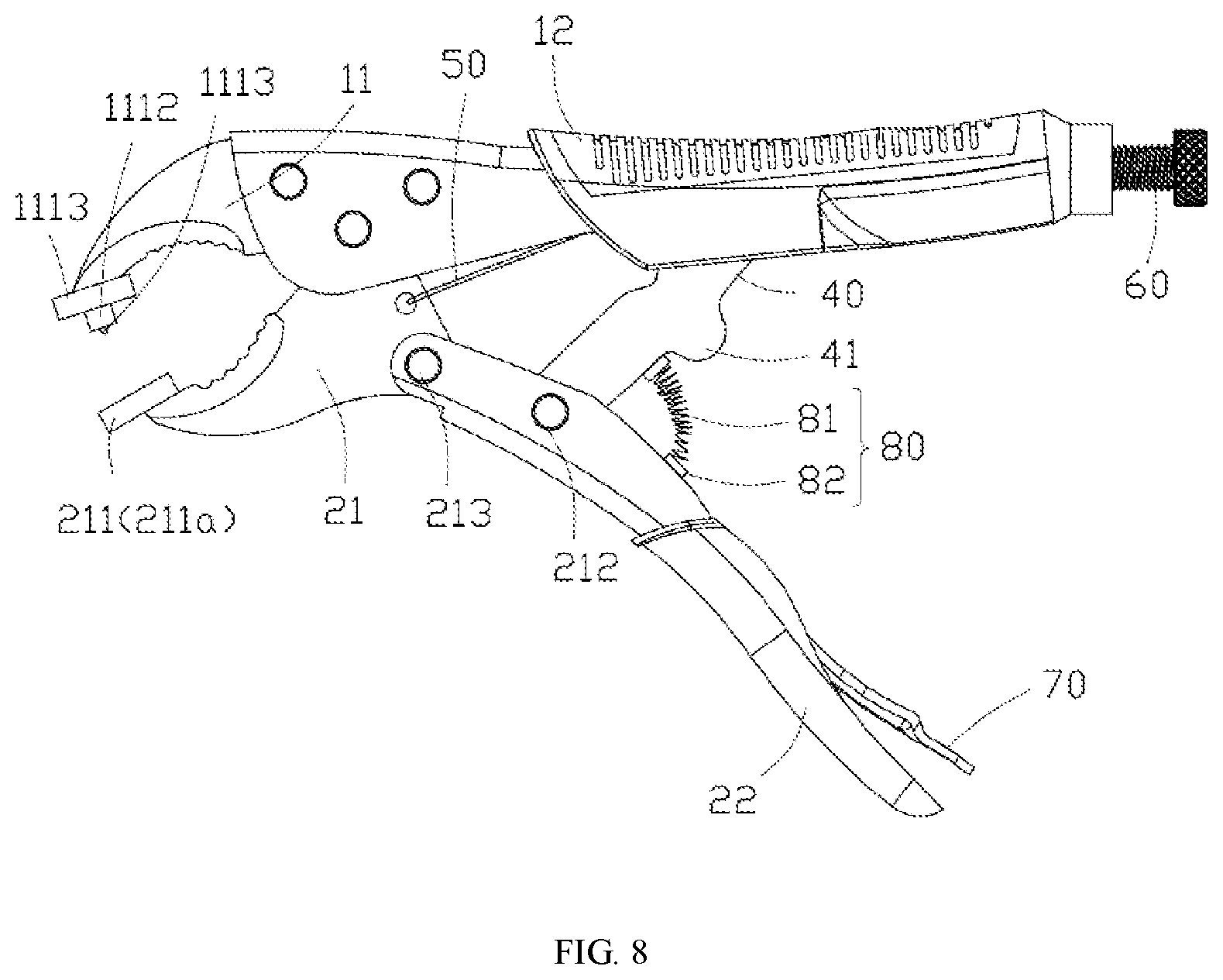 Patent US12611753 Figure 8 – Pressing tool
