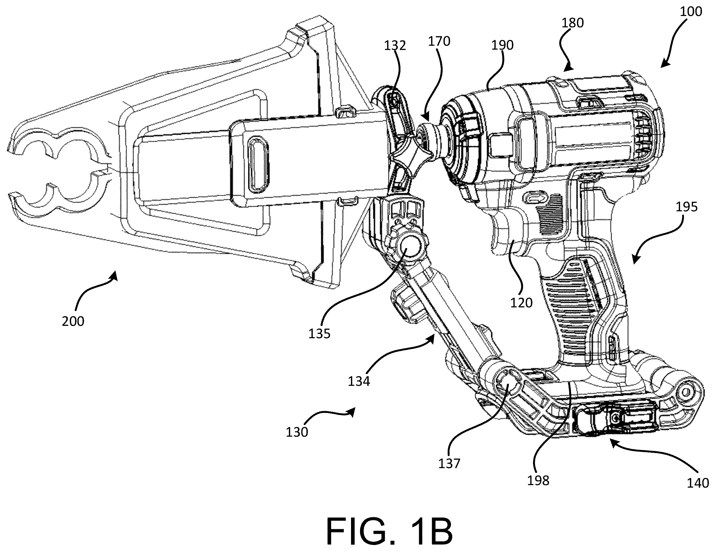 Patent US12611754 Figure 2 – Crimping and/or pinching accessory for power tool
