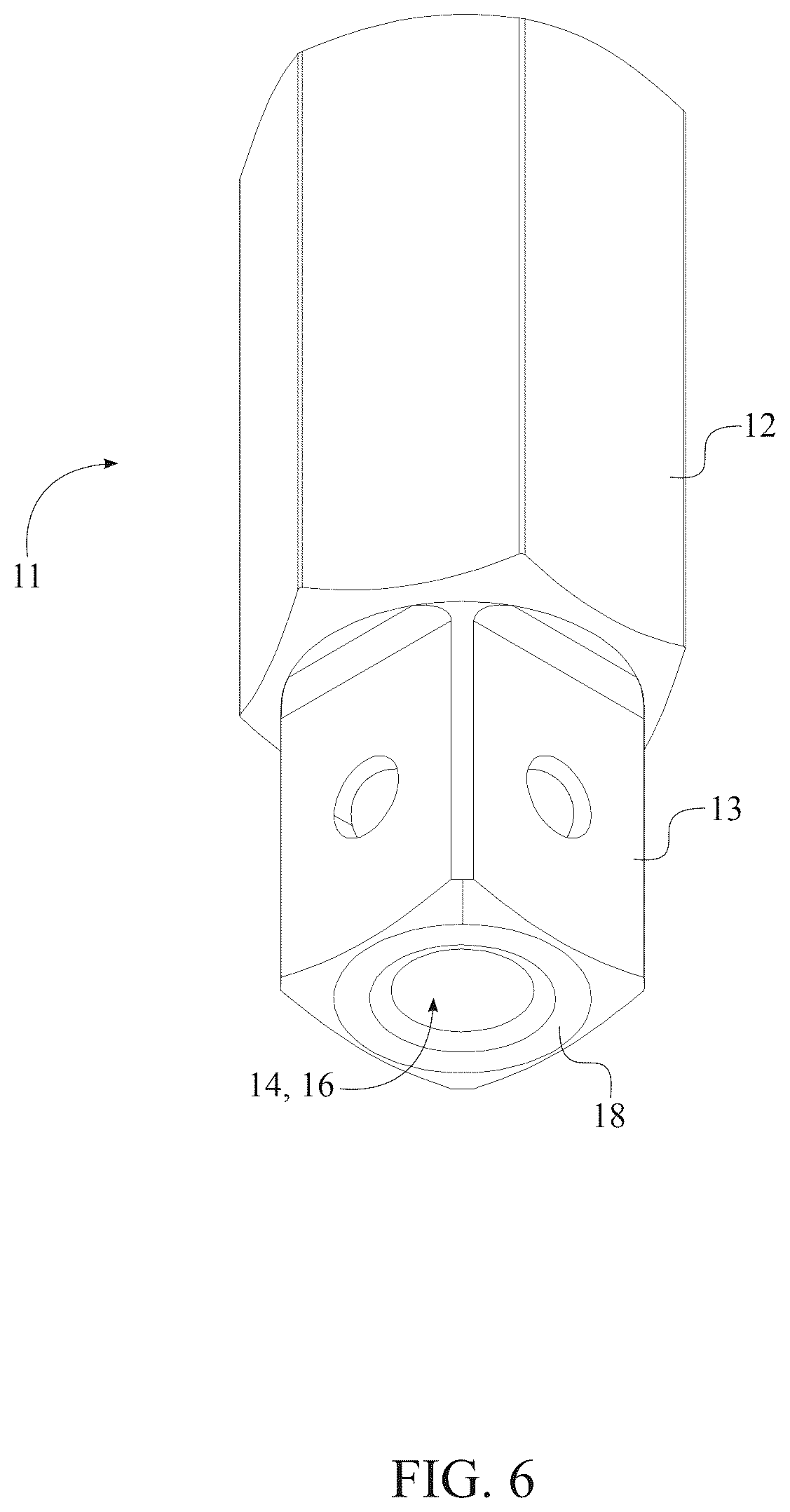 Patent US12611755 Figure 6 – Methods and apparatuses for dislodging foreign objects from fastener extractors