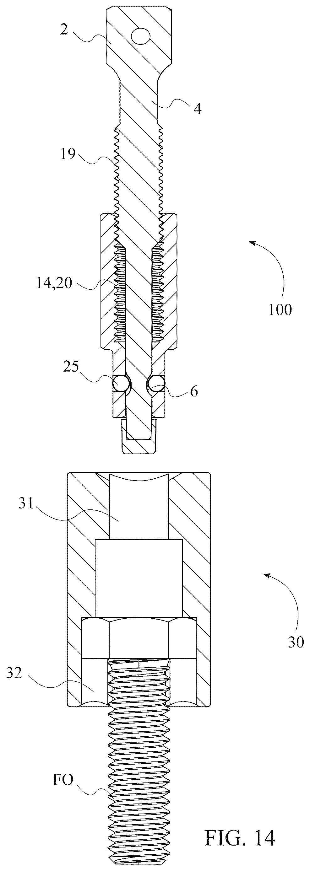 Patent US12611755 Figure 12 – Methods and apparatuses for dislodging foreign objects from fastener extractors
