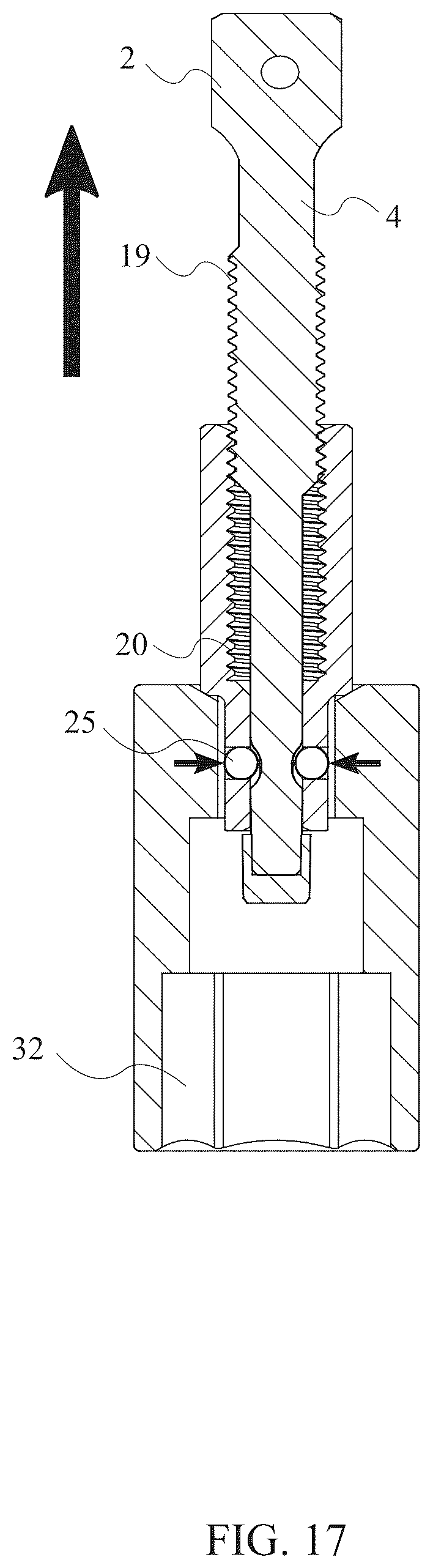 Patent US12611755 Figure 15 – Methods and apparatuses for dislodging foreign objects from fastener extractors