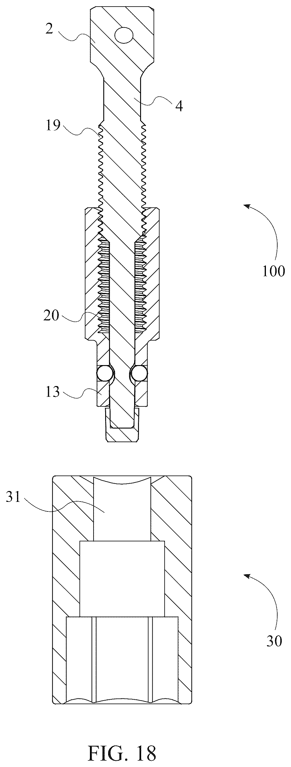 Patent US12611755 Figure 16 – Methods and apparatuses for dislodging foreign objects from fastener extractors