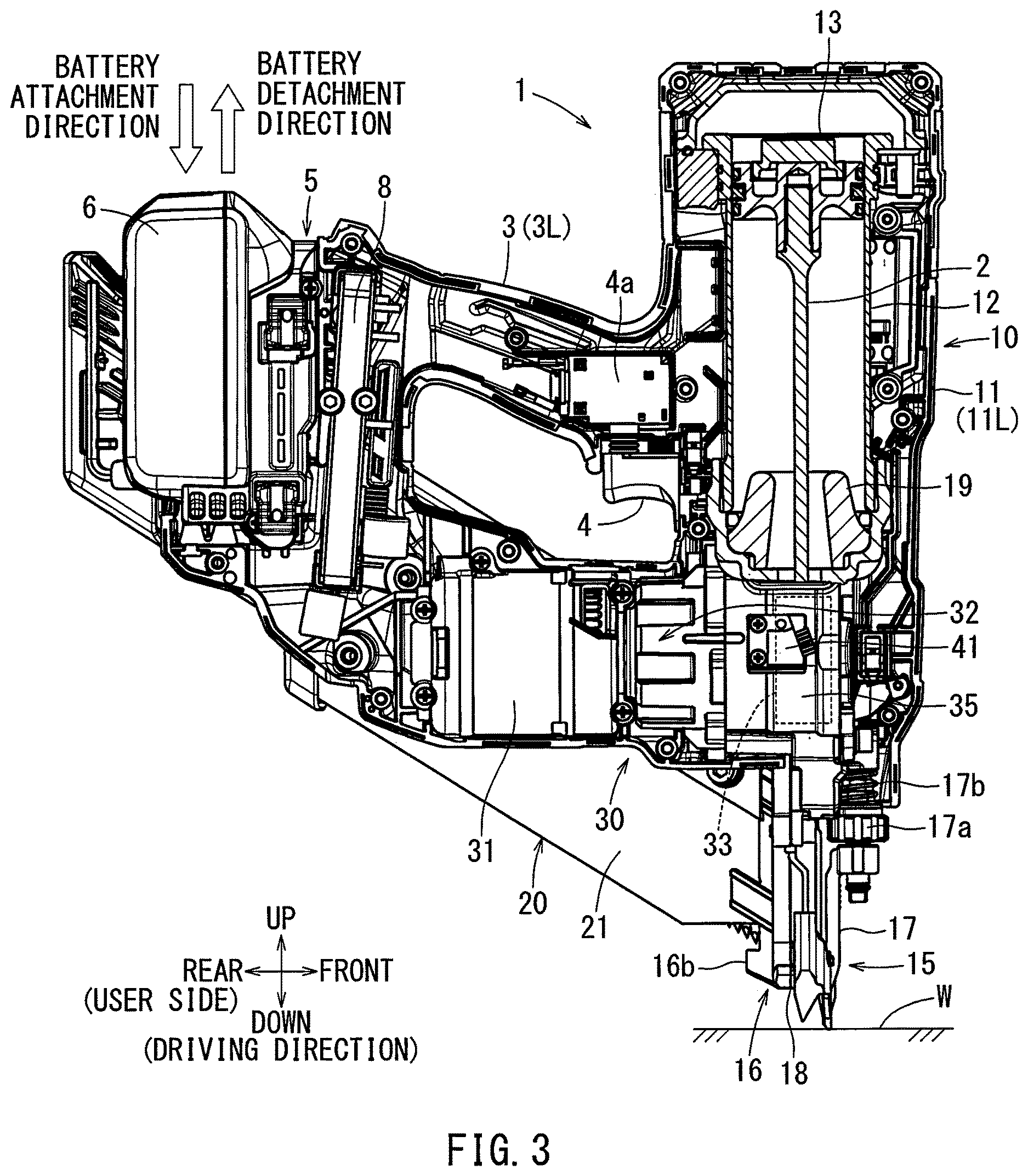 Patent US12611757 Figure 3 – Driving tool