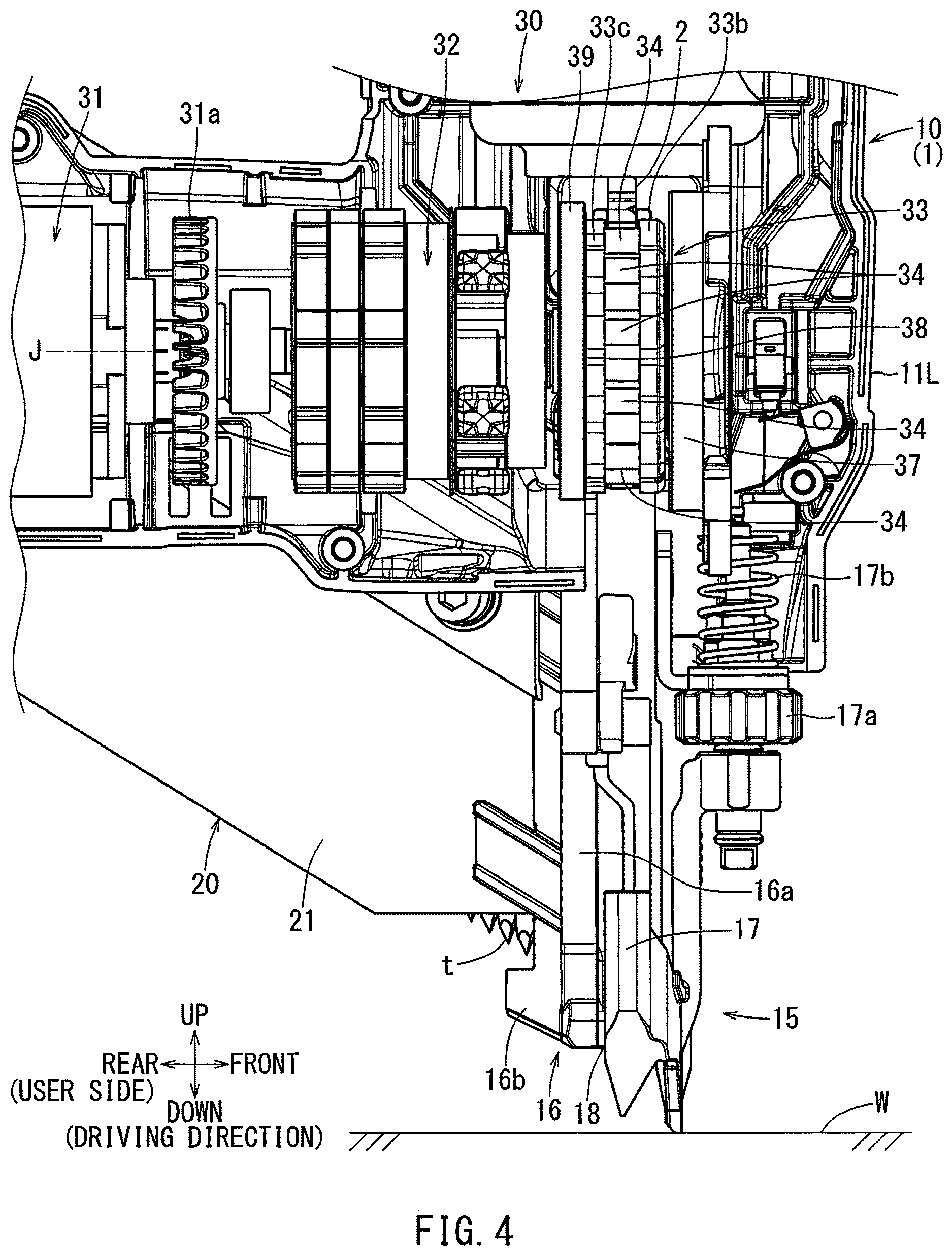 Patent US12611757 Figure 4 – Driving tool
