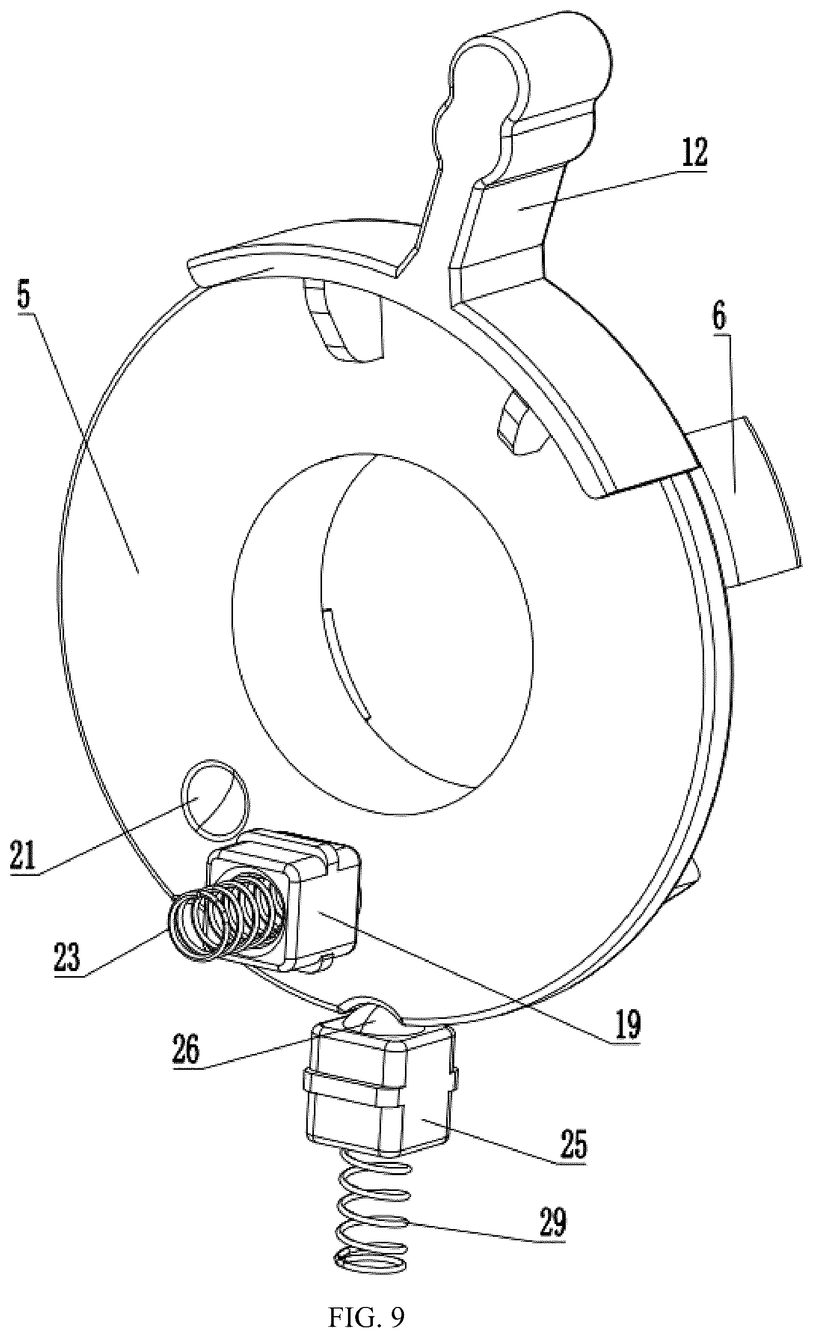 Patent US12611759 Figure 8 – Tool head replacement structure for electric tools