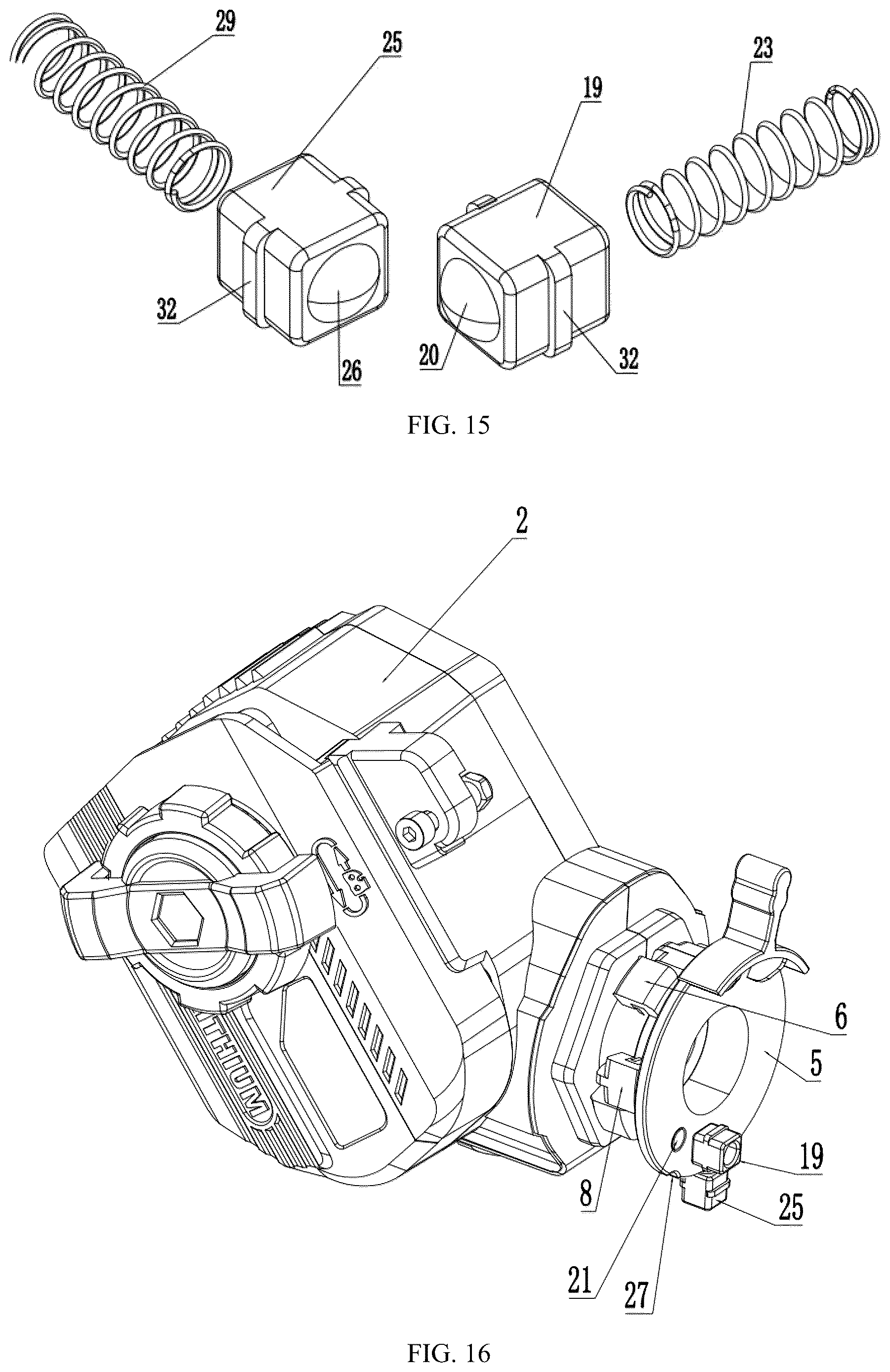 Patent US12611759 Figure 12 – Tool head replacement structure for electric tools